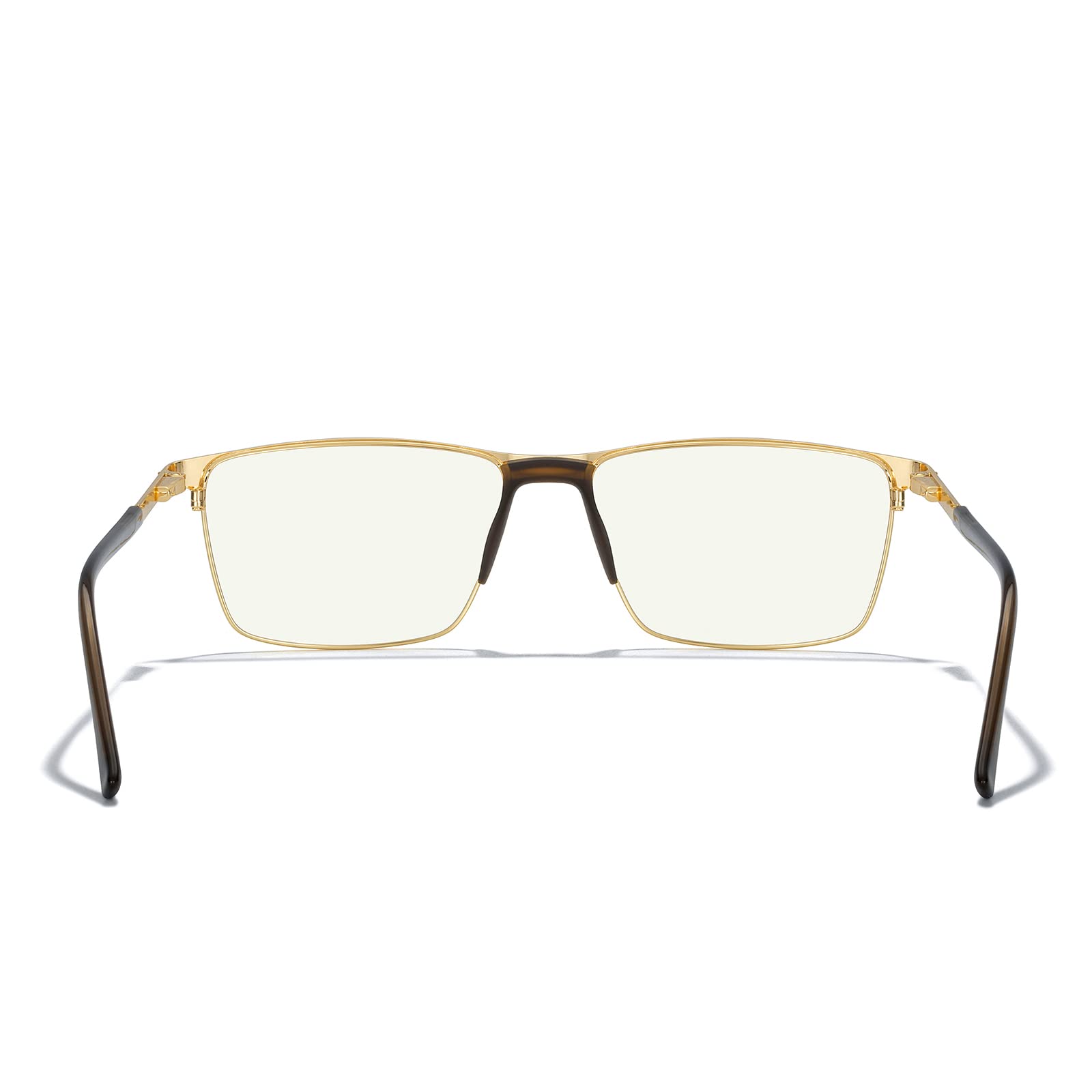 Blue Light Blocking Glasses for Men - Fashion Metal Frame Reading Glasses with Spring Hinge | Reduce Eye Strain for Computer Work & Night Reading