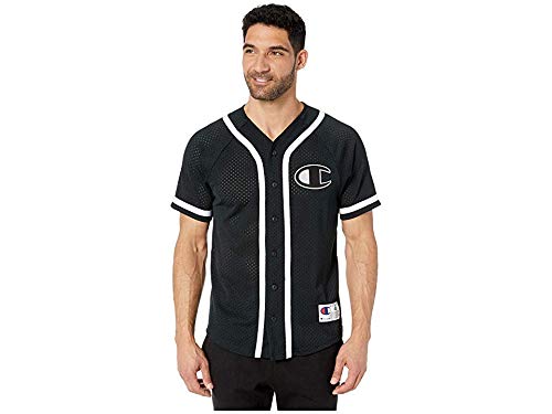 Champion Men's Performance Mesh Baseball Jersey - Lightweight & Breathable for Sports, Casual Wear & Outdoor Activities