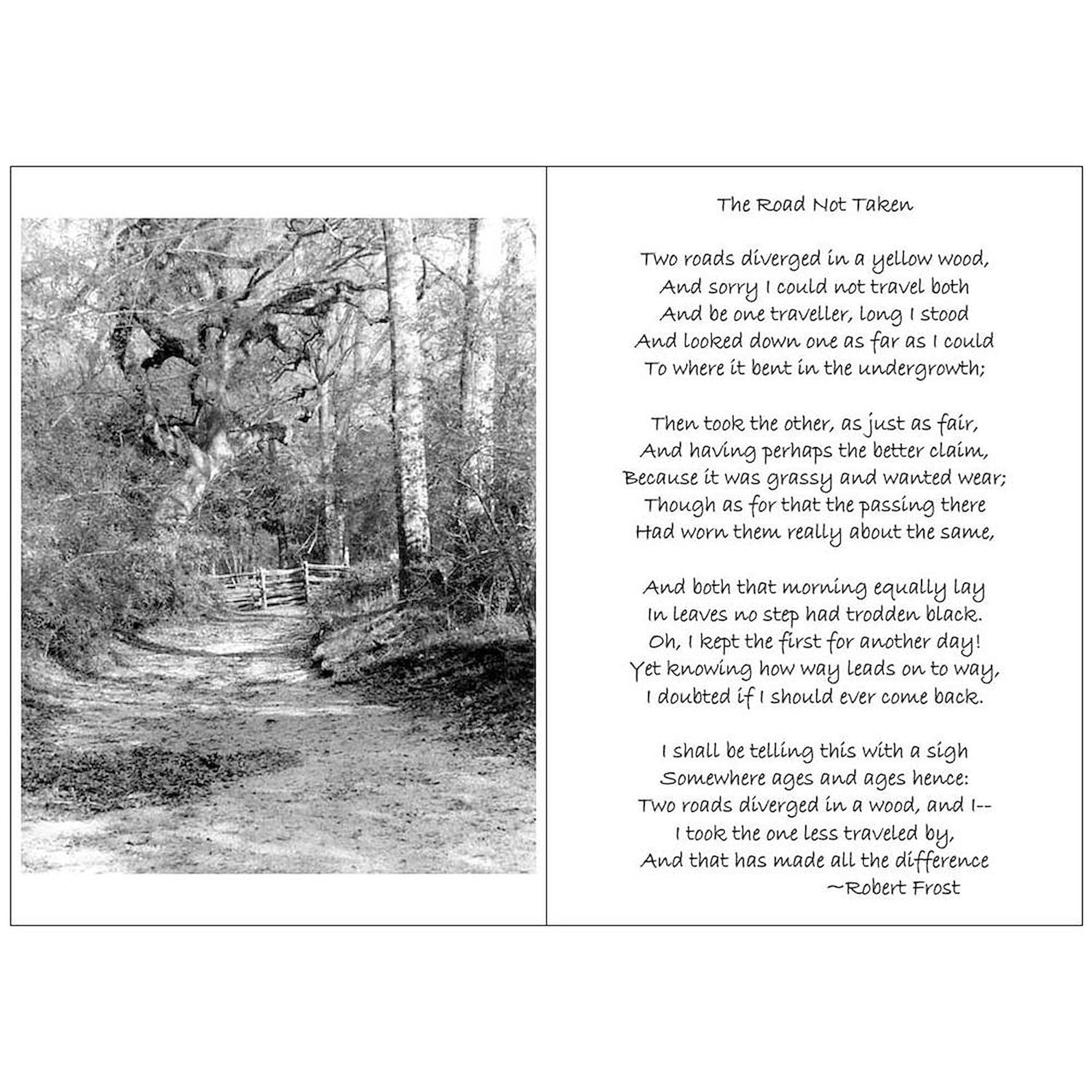 The Road Not Taken 11 oz Ceramic Coffee Mug (325ml) - Inspirational Poetry Gift for Writers & Readers - Perfect for Tea, Coffee, or Hot Chocolate at Home or Office