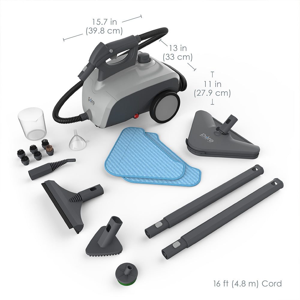 PureClean™ XL Rolling Steam Cleaner - Powerful Multi-Surface Steam Mop for Floors, Carpets & Upholstery | Large Water Tank | Perfect for Home Deep Cleaning & Sanitizing