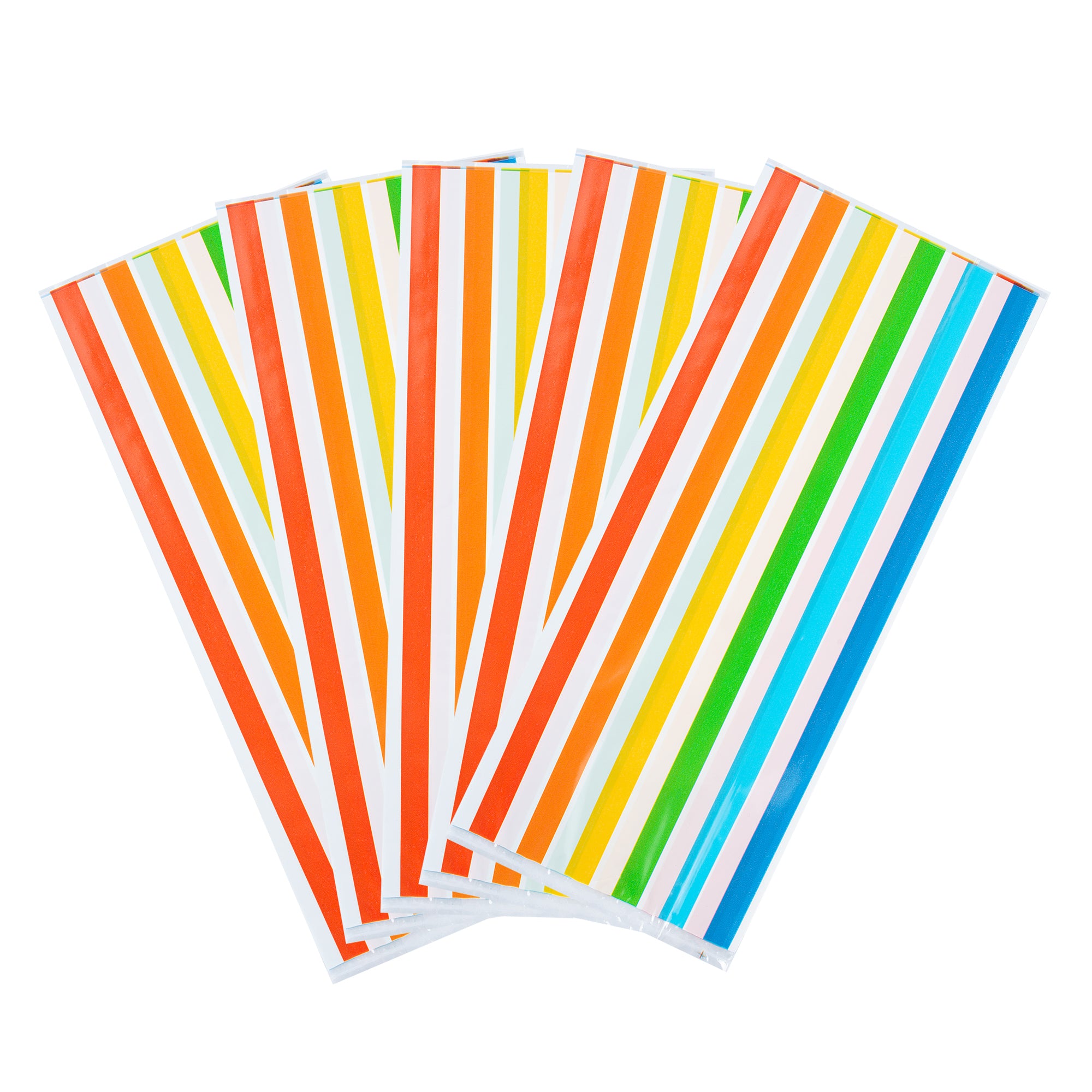 Rainbow Plastic Candy Bags - Gusseted 4 x 2 x 9.5 Inches - 4000 Count Bulk Box for Parties, Baking & Retail Packaging