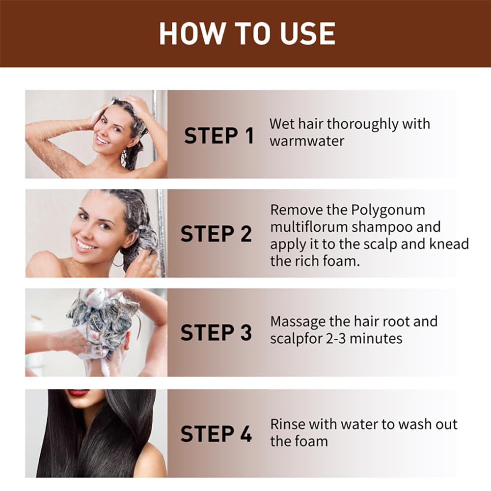 Polygonum Hair Shampoo Bar - Natural Hair Loss Prevention Soap for Men & Women | Deep Cleansing & Nourishing Scalp Treatment for Thicker, Darker Hair | Perfect for Daily Hair Care Routine at Home or Travel