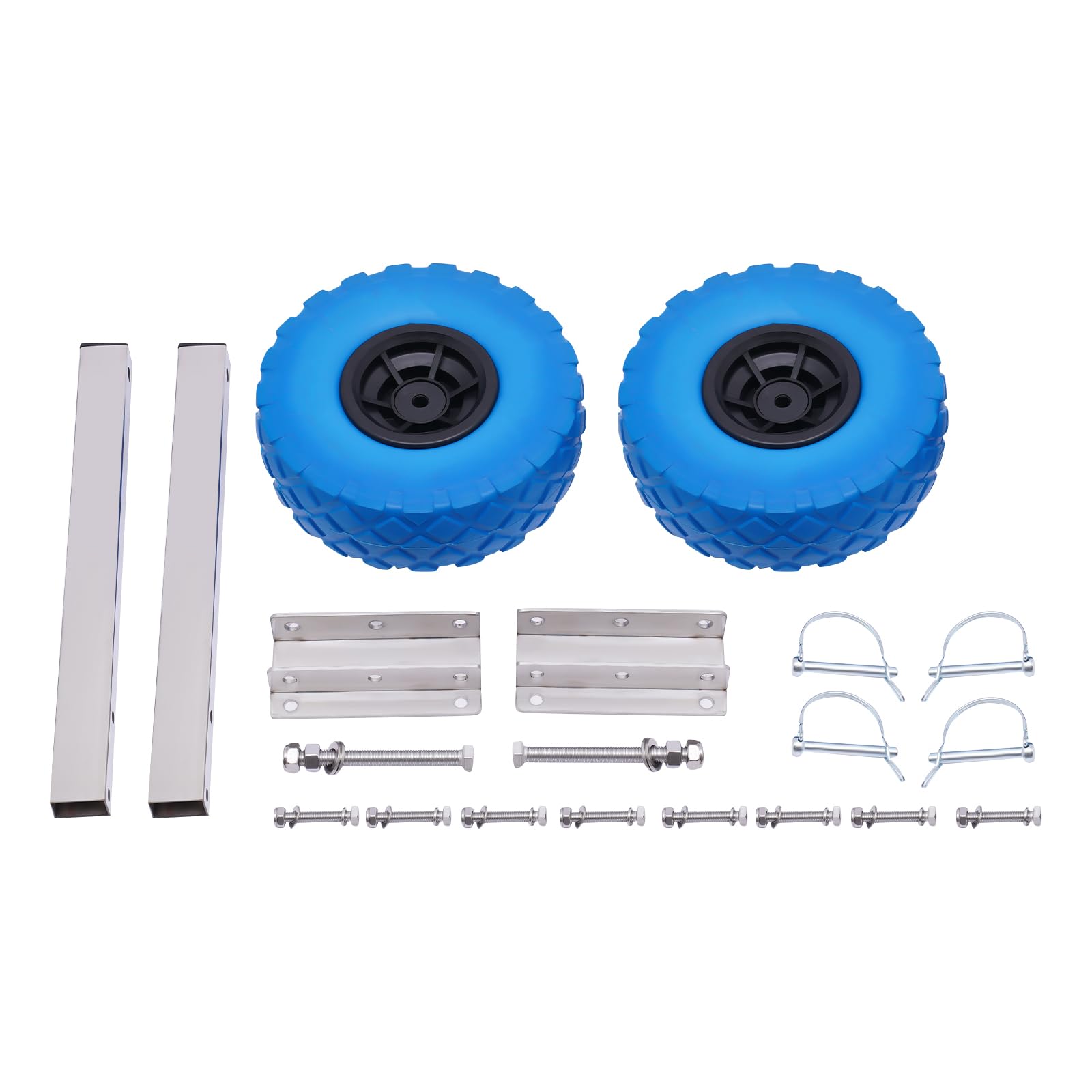 TFCFL 10 Inch Aluminum Boat Launching Wheels Set - Easy Load Transom Launching Wheels for Inflatable Boats, Kayaks & Small Yachts | Perfect for Beach, Dock & Shallow Water Boat Launching