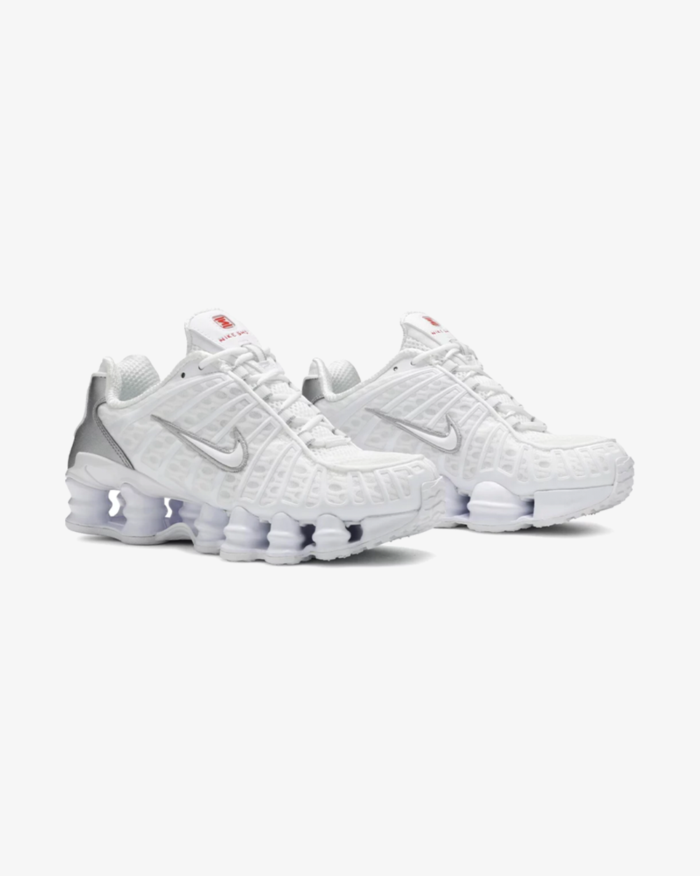 Nike Shox TL White Metallic Silver Men's Running Shoes - Lightweight Cushioned Sneakers for Gym, Workout & Casual Wear