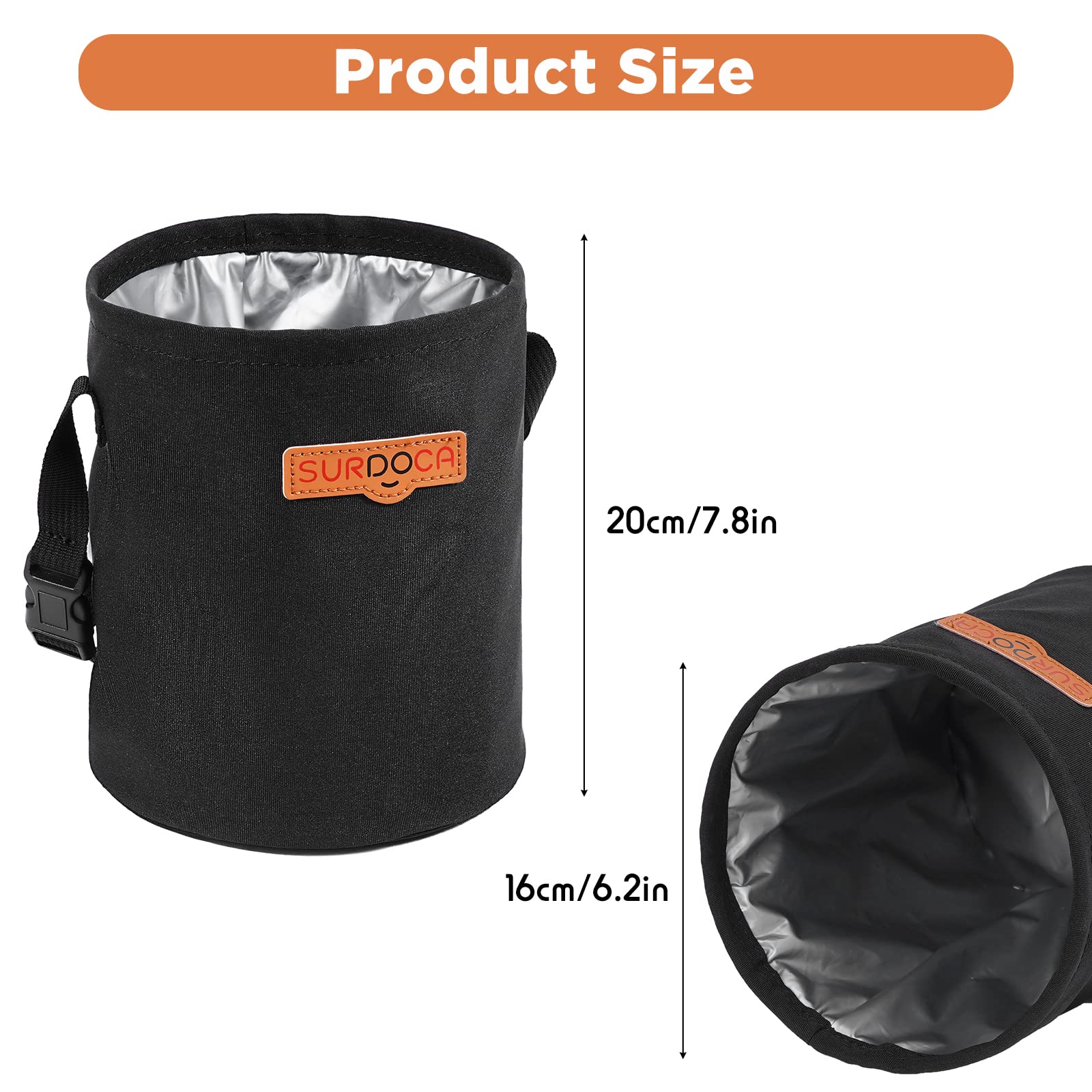 Foldable Waterproof Car Trash Can - Portable Hanging Garbage Bin for Vehicle Organizer & Storage | Perfect for Road Trips, Camping & Office Use