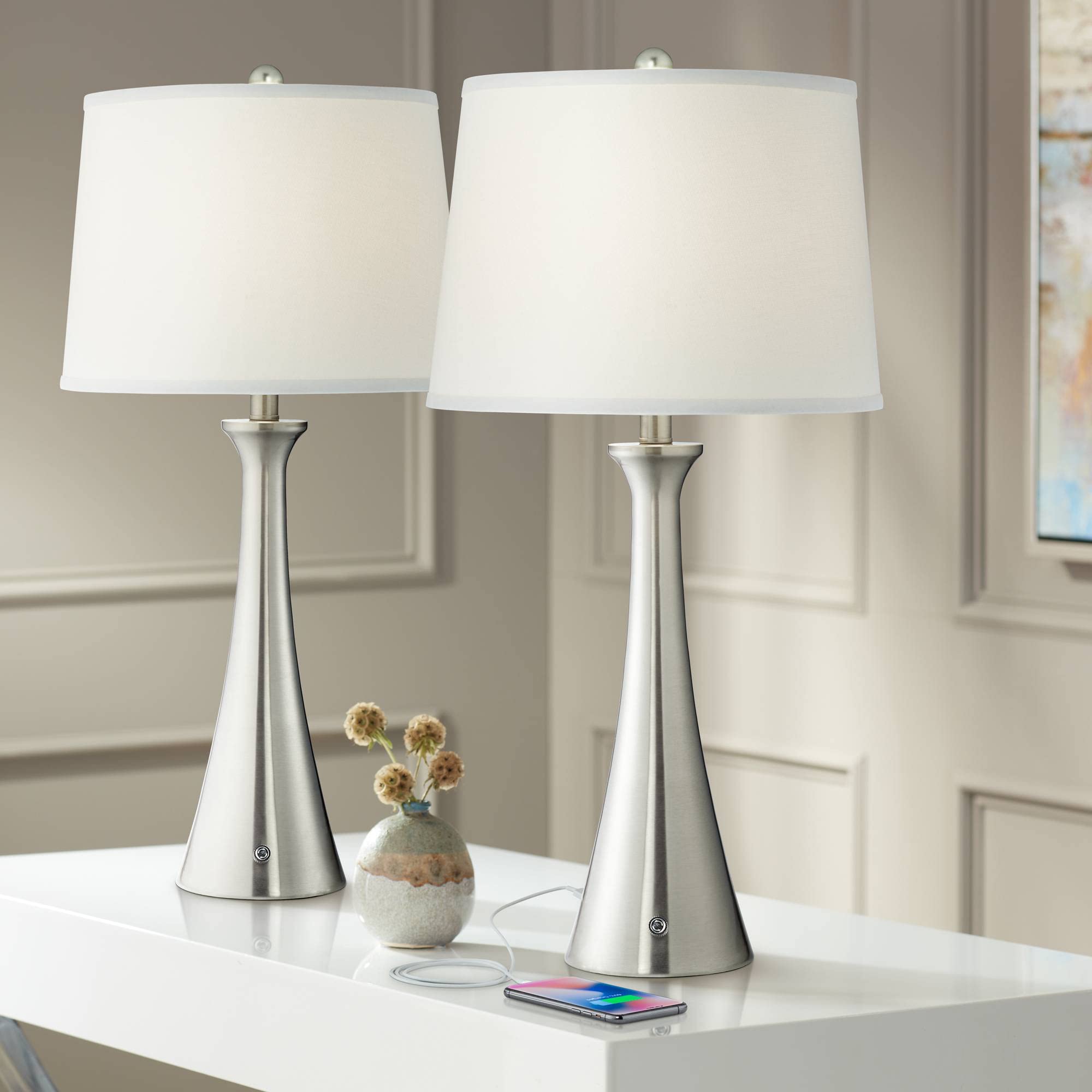 360 Lighting Karl Modern Table Lamps Set of 2 - 27.5