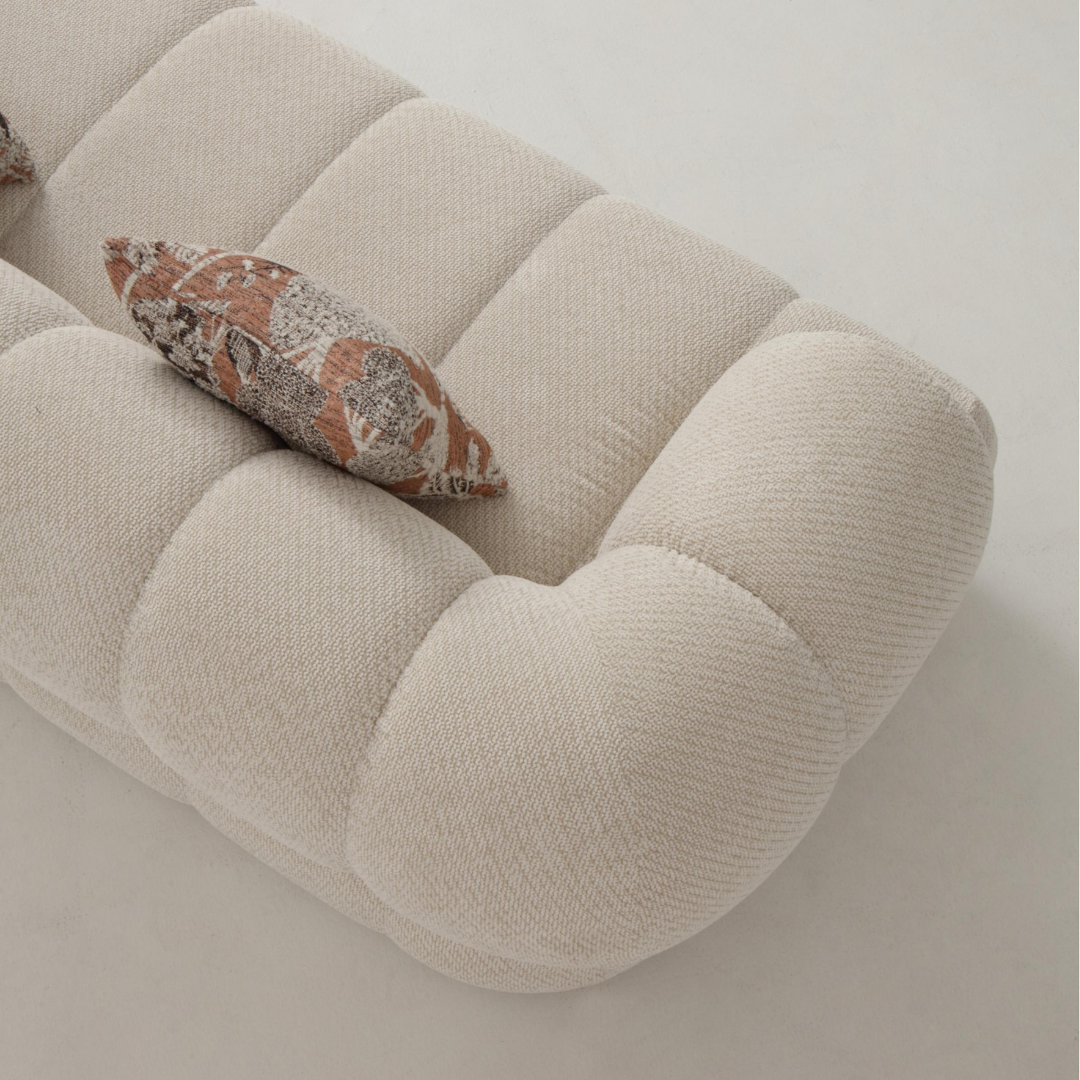 Ettorielle Fabric Sofa - Modern Comfortable Living Room Couch for Home, Office & Lounge - Soft Upholstered Sectional Sofa with Sturdy Frame - Perfect for Relaxing, Entertaining & Small Spaces
