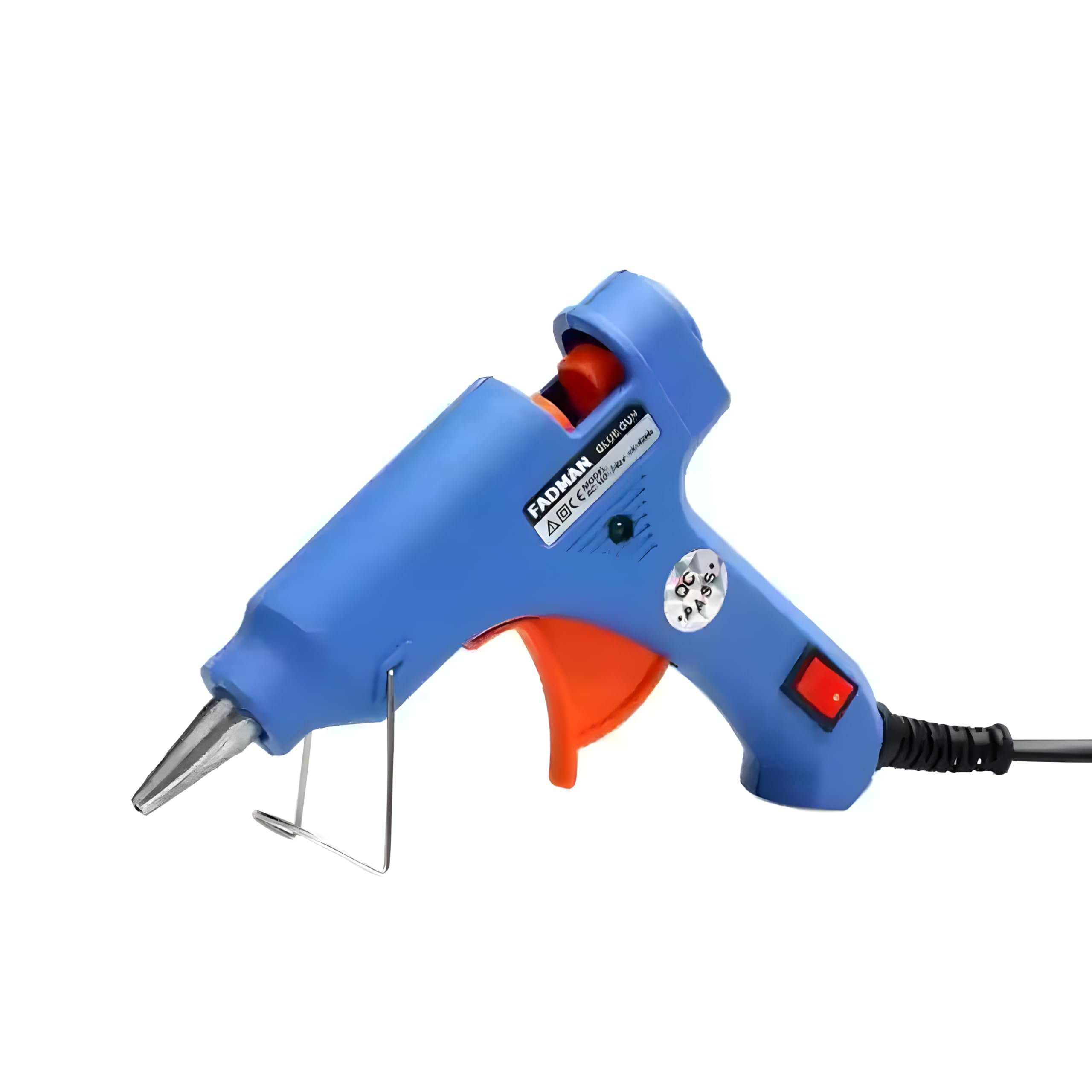 60W High-Temperature Glue Gun with On/Off Switch & LED Light - Heavy Duty for DIY Crafts, Home Repairs, Woodworking, Metal, Plastic, and Toy Fixing - Ergonomic Grip Design - Compatible with 7mm Glue Sticks - Perfect for Arts & Crafts, Home Improvement, and Hobby Projects