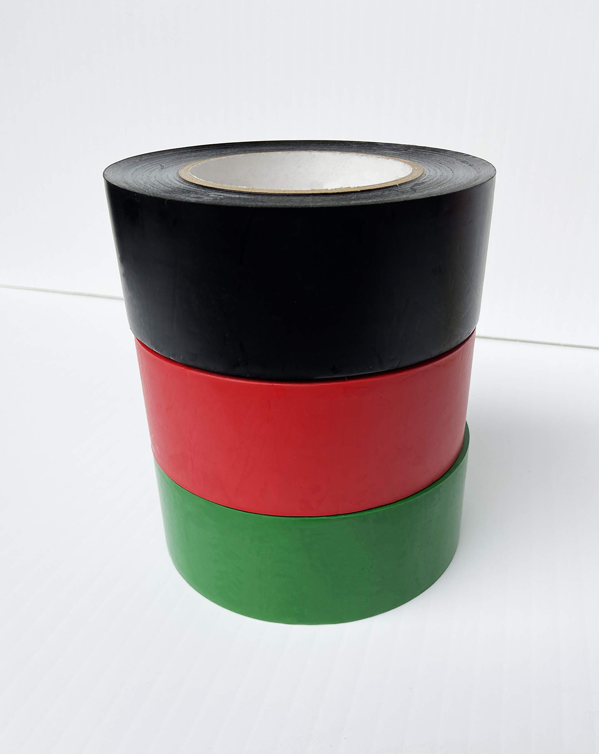 PVC Vinyl Tape 6 Mil - Matte Surface Floor Marking Tape for 5S Safety & Visual Communication - Black (24 Rolls) - Ideal for Warehouse, Factory, and Industrial Floor Safety Markings
