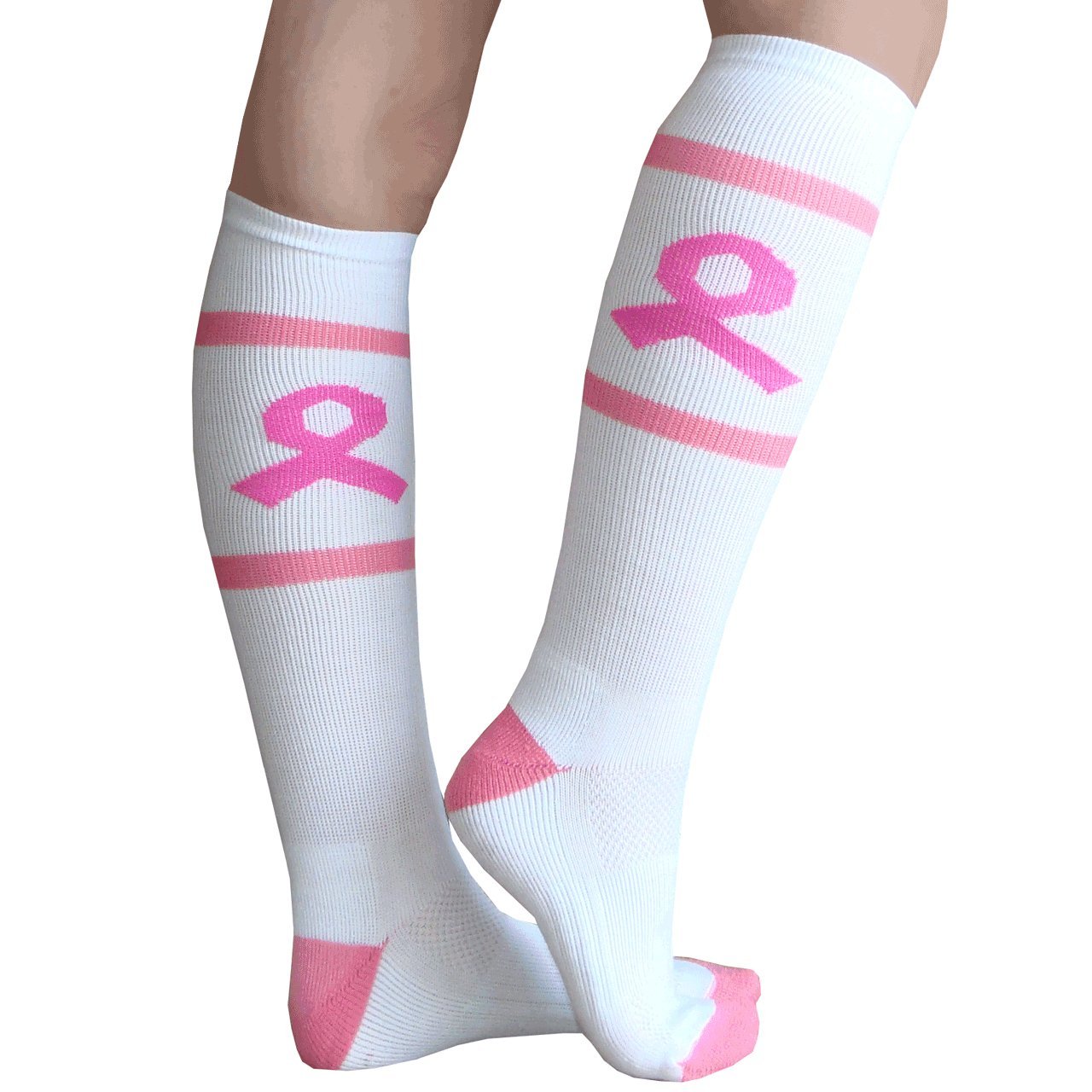 Women's Breast Cancer Knee High Socks - Comfort & Support for Awareness Walks