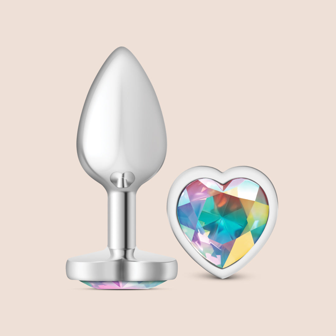 Cheeky Charms Silver Heart Plug - Lightweight Metal Booty Jewelry for Belly Button & Body Piercing | Perfect for Parties, Festivals & Everyday Wear
