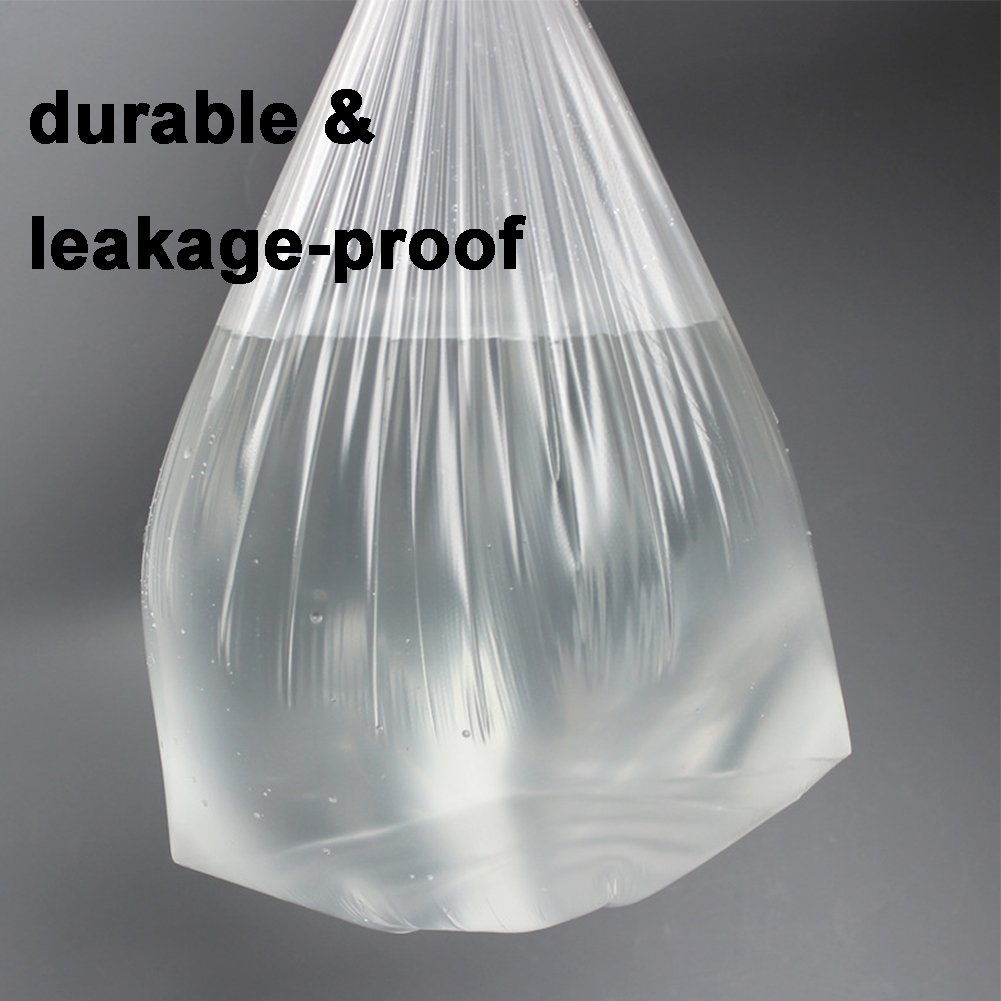 1.2 Gallon Small Trash Bags (150 Count) - 4.5 Liter Clear Wastebasket Liners for Bathroom, Office & Kitchen - Leakproof & Odor Control Garbage Can Liners | Perfect for Small Bins, Diaper Pails & Desk Side Wastebaskets