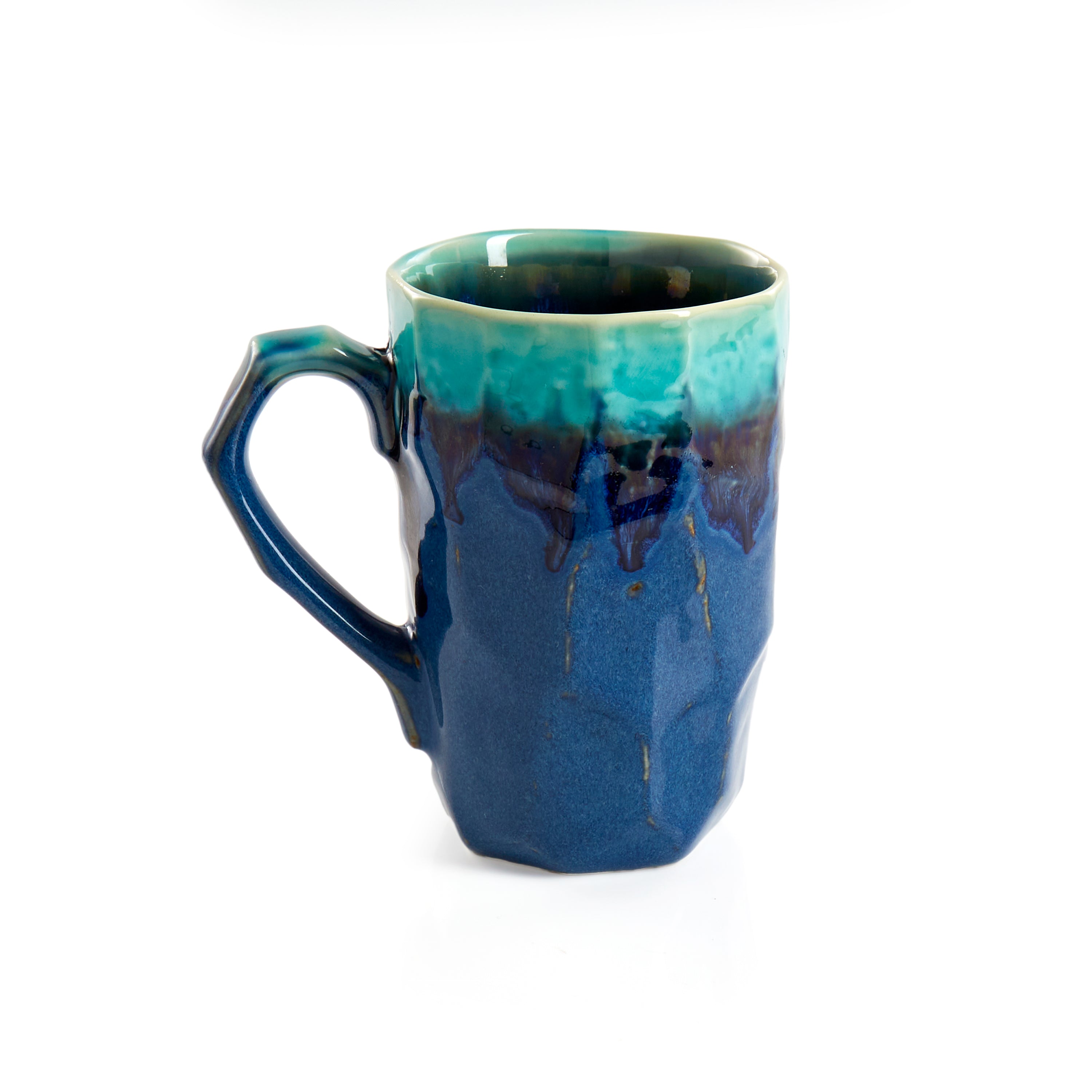Blue and Turquoise Ceramic Mug - Handmade Coffee Cup for Home, Office & Gifts | Perfect for Tea, Hot Chocolate & Morning Brews