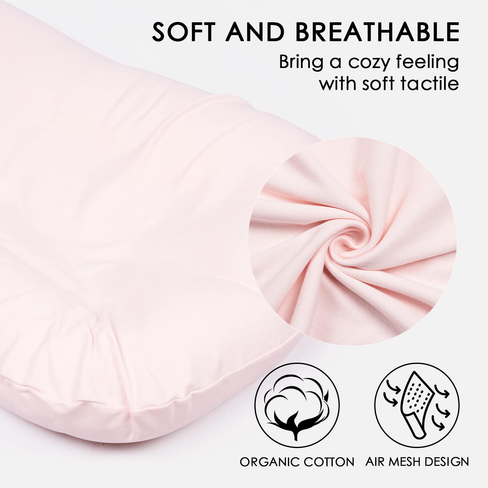 Mexxi Organic Waterproof Baby Lounger Cover - 100% Organic Cotton, Breathable & Hypoallergenic - Baby Pink - Perfect for Nursery, Travel & Playtime