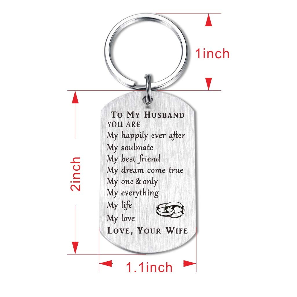 Romantic Soulmate Keychain - Engraved Anniversary & Valentine's Gift for Husband, Wife, Boyfriend, Girlfriend - Perfect Wedding, Birthday & Couples Gift for Special Occasions