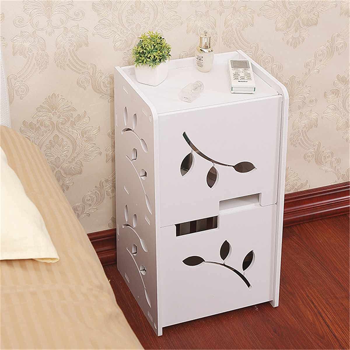 Modern Nordic Nightstand - Stylish Hollow Bedside Table with Storage for Bedroom & Living Room | Perfect for Small Spaces, Apartment Decor, and Minimalist Home Design