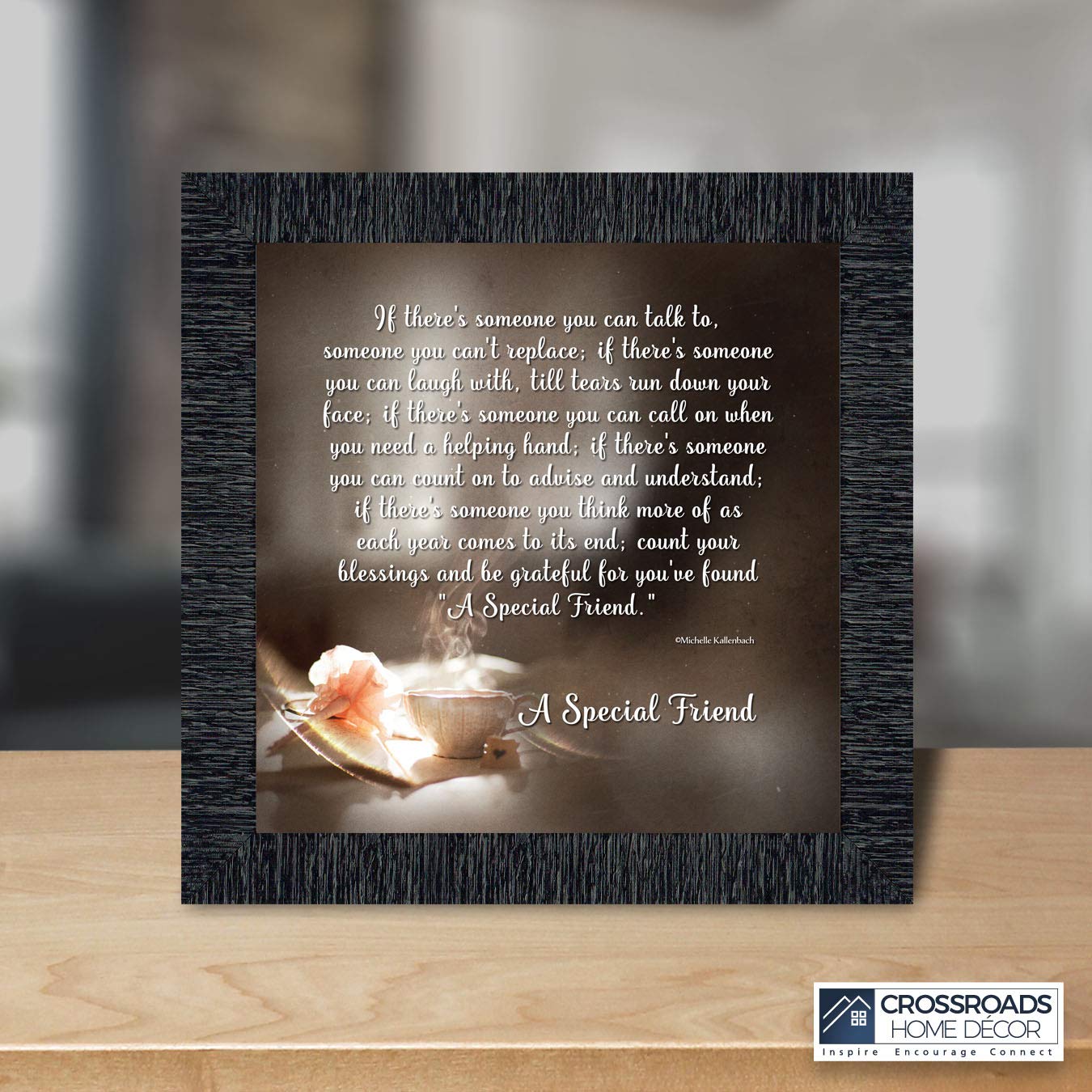 Crossroads Home Décor Best Friend Picture Frame - Perfect Birthday Gift for Best Friends, Ideal for Home, Office, or Dorm Room Décor