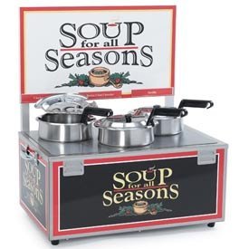 Nemco 6510-T4P 12 Quart Triple Well Soup Merchandiser - Commercial Food Warmer for Restaurants, Cafeterias & Buffets (Perfect for Soups, Sauces & Side Dishes)