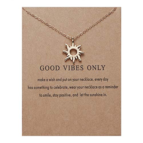 Elegant Alloy Clavicle Sun Pendant Necklace for Women - Dainty Short Chain Layering Necklaces & Pendants - Perfect for Daily Wear, Date Nights and Gift Giving