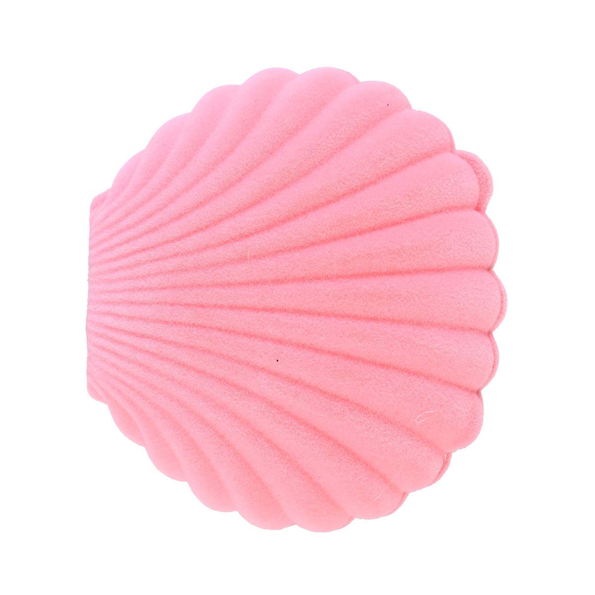 Elegant Sea Shell Shaped Velvet Jewelry Box - Engagement Ring Holder for Earrings, Necklace & Bracelet Display - Perfect for Wedding, Bridal Shower & Gift Giving - Pink
