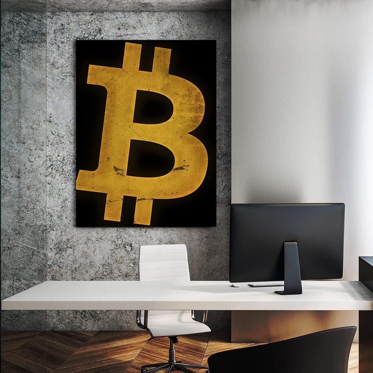 Crypto Canvas Wall Art - Bitcoin & Ethereum Digital Currency Themed Decor for Home & Office | Perfect for Living Room, Bedroom & Workspace