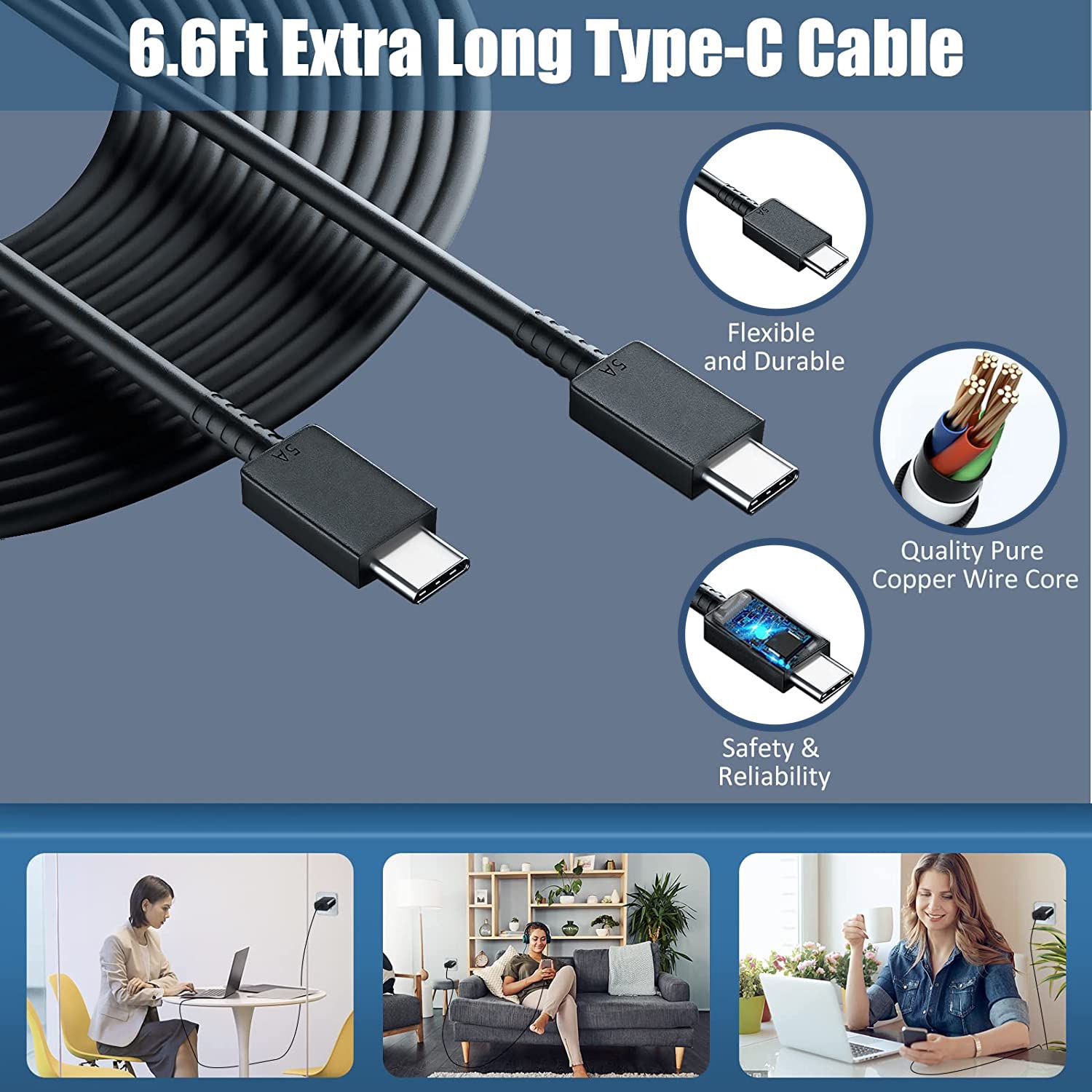 25W PD 3.0 Samsung Fast Charger with 6.6ft USB C to C Cable - Compatible with Galaxy S22/S22+/S21/S21+/S21 Ultra/Z Fold 3/S20 5G/Note 20/S10 & Tablets - Fast Charging for Home, Office & Travel