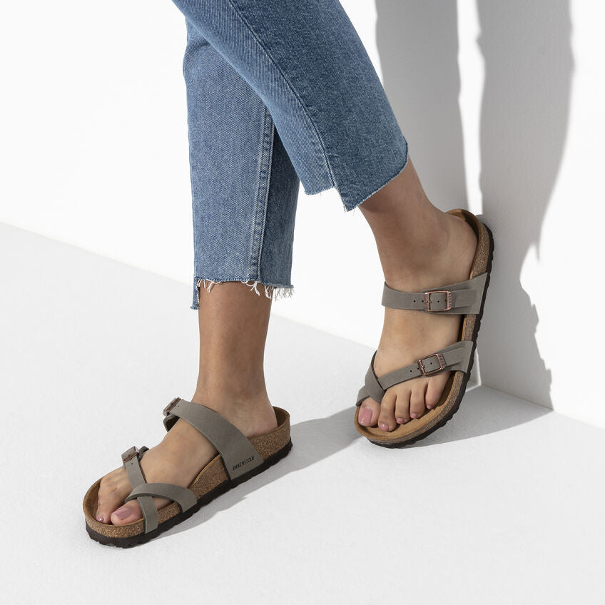Birkenstock Mayari Sandals - Classic Footbed Comfort - Stone Color - Perfect for Summer, Beach, and Casual Wear