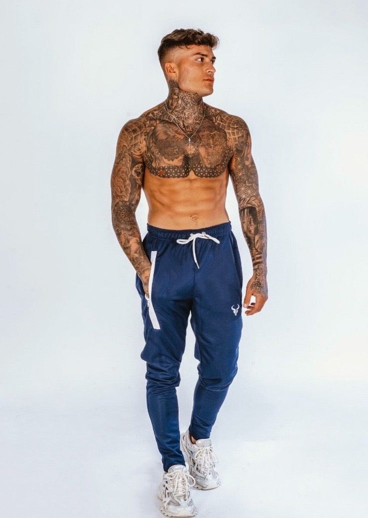 Cerus Nero Navy Slim Fit Jogging Pants for Men - Lightweight Comfortable Athletic Sweatpants for Running, Gym Workouts & Lounge Wear