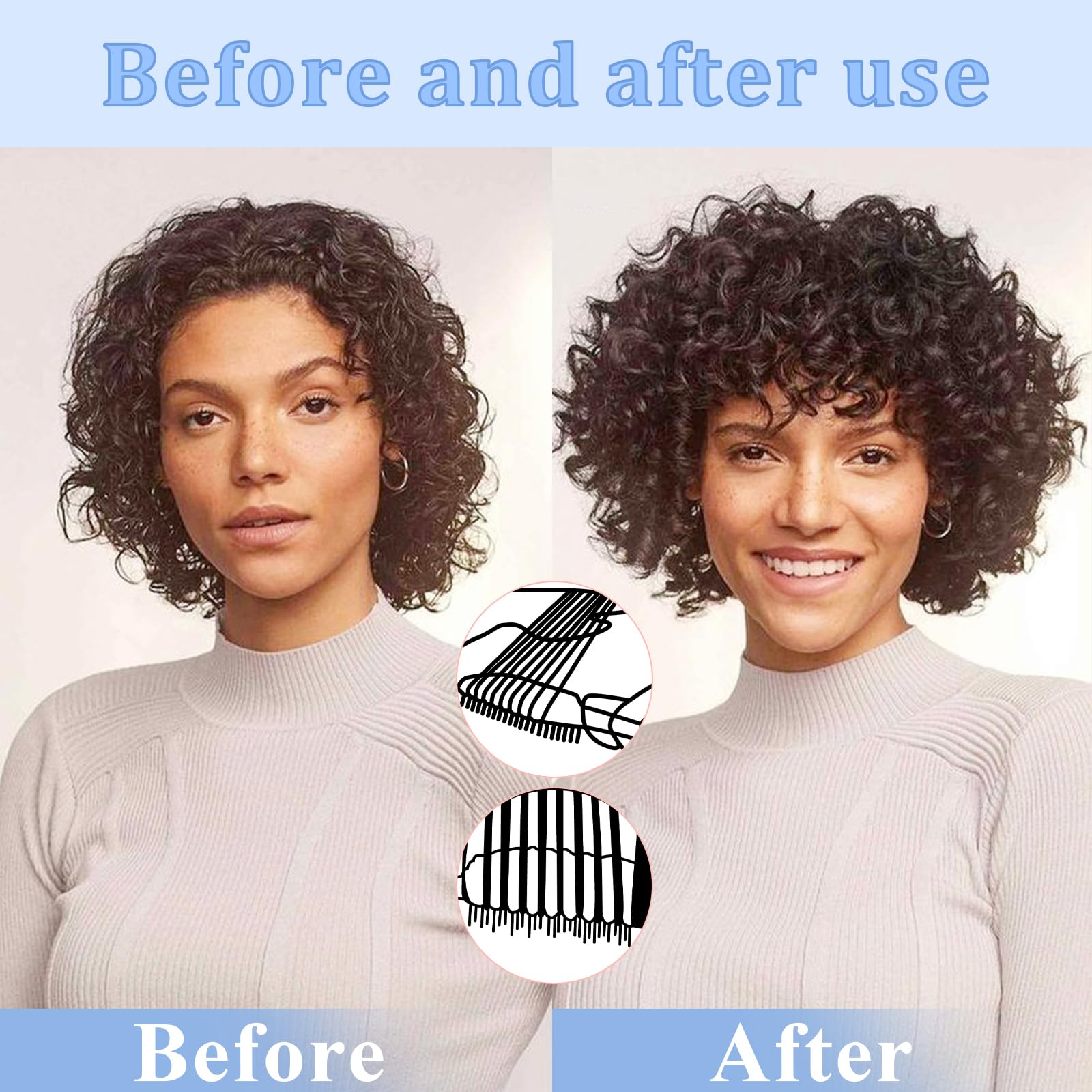 START MAKERS Vented Hair Brush for All Hair Types - Detangling & Styling at Home or Salon (Blue)