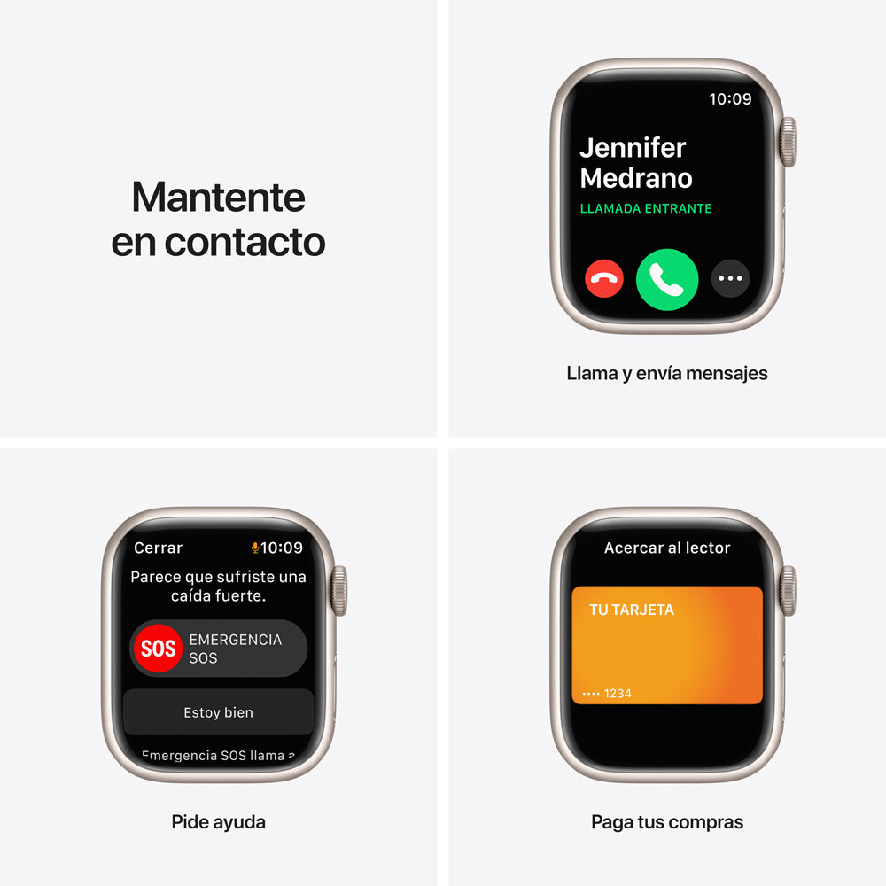 Apple Watch Series 7 (41mm) GPS + Cellular - Starlight Aluminum Case with Sport Band - Smartwatch for Fitness Tracking & iPhone Connectivity - Perfect for Workouts, Running & Daily Use
