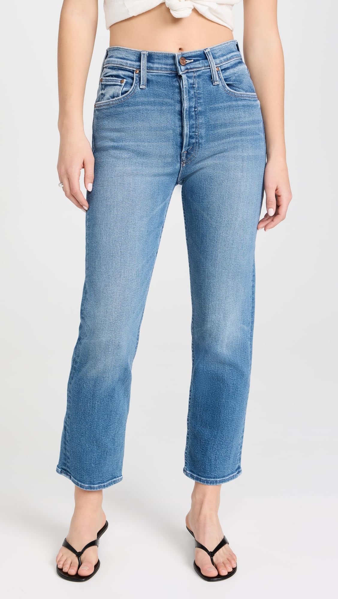 MOTHER Women's The Tomcat High-Rise Skinny Jeans - Stretch Denim Pants for Casual Wear & Night Out
