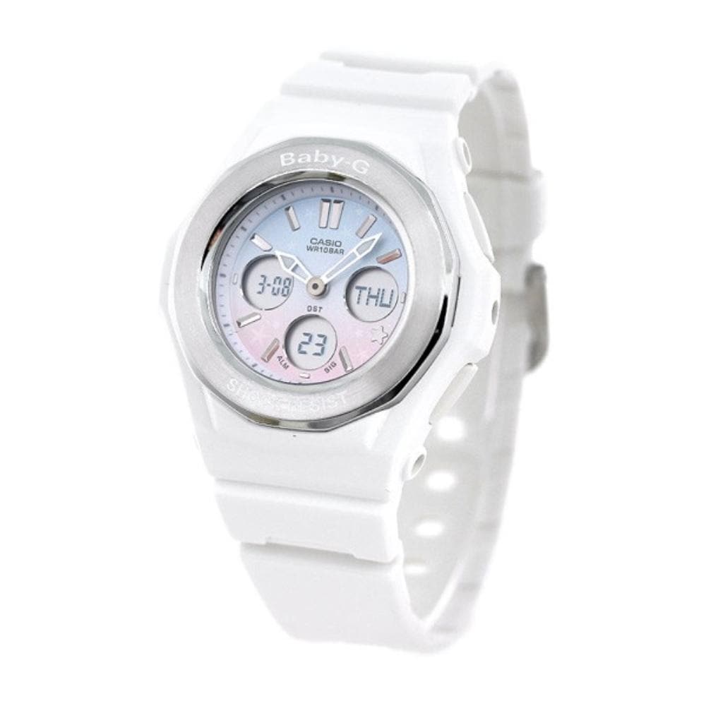 CASIO BABY-G BGA-100ST-7ADR Digital Quartz White Resin Women's Sports Watch - Waterproof & Shock Resistant for Running, Swimming & Outdoor Activities