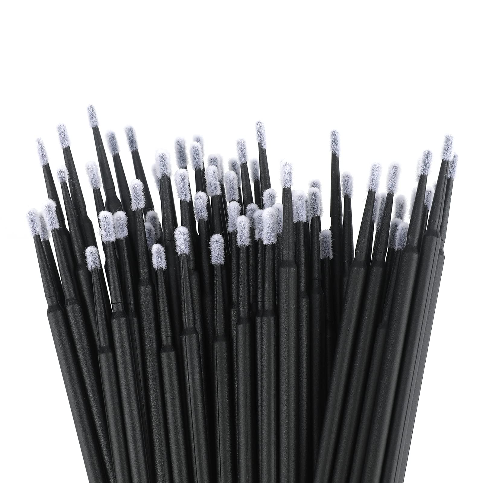 100PCS Disposable Micro Brush Applicators - Black Mascara Wands for Eyelash Extensions, Nail Polish & Crafts | Perfect for Lash Lifts, DIY Beauty & Professional Salon Use