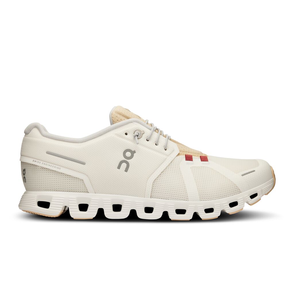 Men's On Cloud 5 Push Running Shoes - Ivory/Savannah - Size 10.5 D Medium - Lightweight & Cushioned for Road Running, Jogging & Gym Workouts