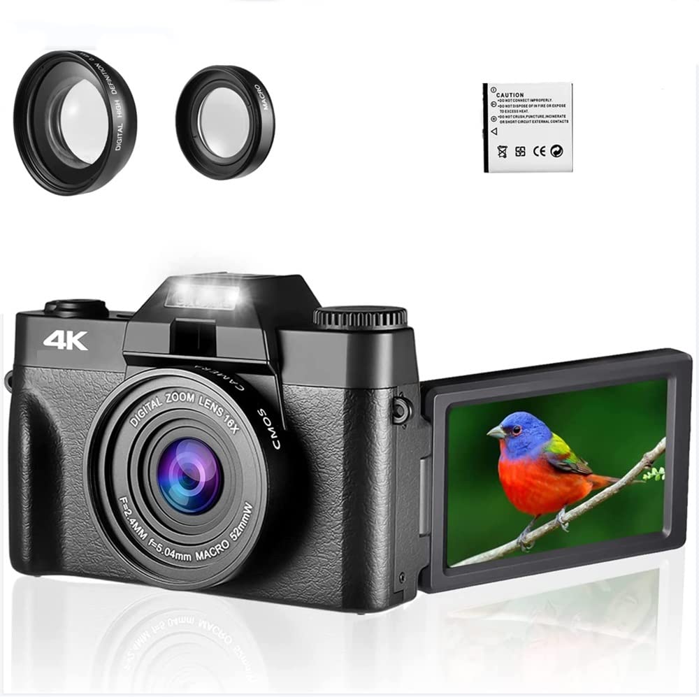 AUBEST 4K Digital Video Camera Camcorder - 48MP Vlogging Camera with 3.0