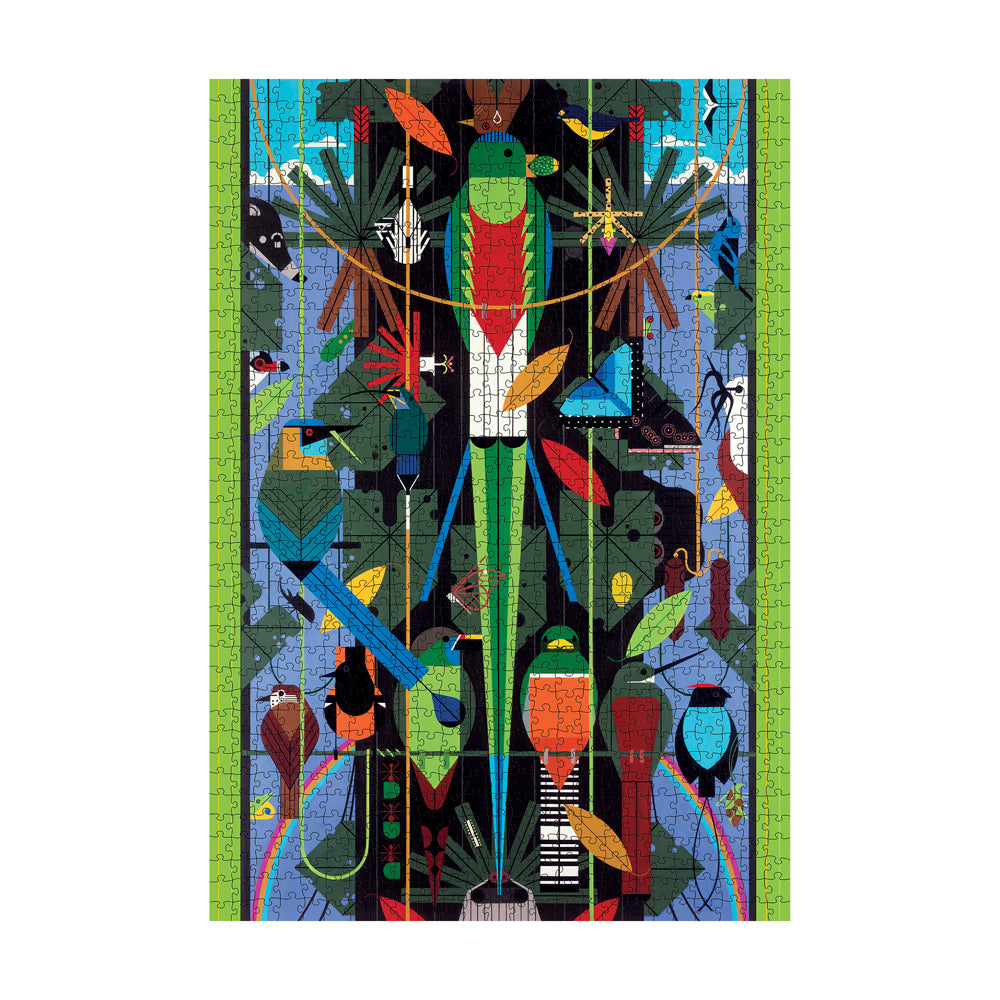 Charley Harper Monteverde 1000 Piece Jigsaw Puzzle - Nature Art Puzzle for Adults & Teens - Perfect for Family Game Night & Relaxation