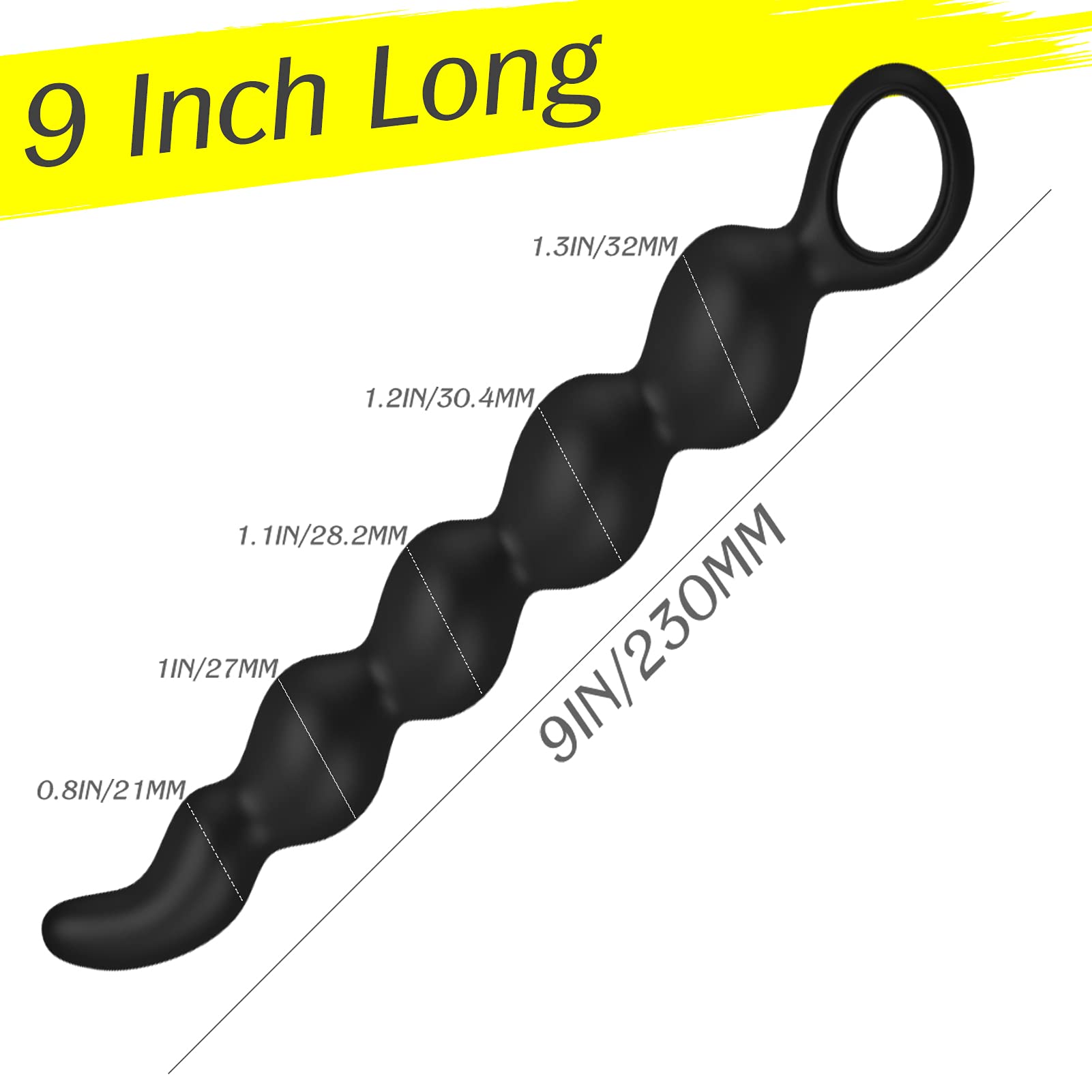 Premium Silicone Anal Beads & Prostate Massager - Dual Stimulation Dildo for Men & Women, G-Spot & P-spot Pleasure, Couples Adult Toys | Perfect for Solo Play, Partner Exploration & Anal Training