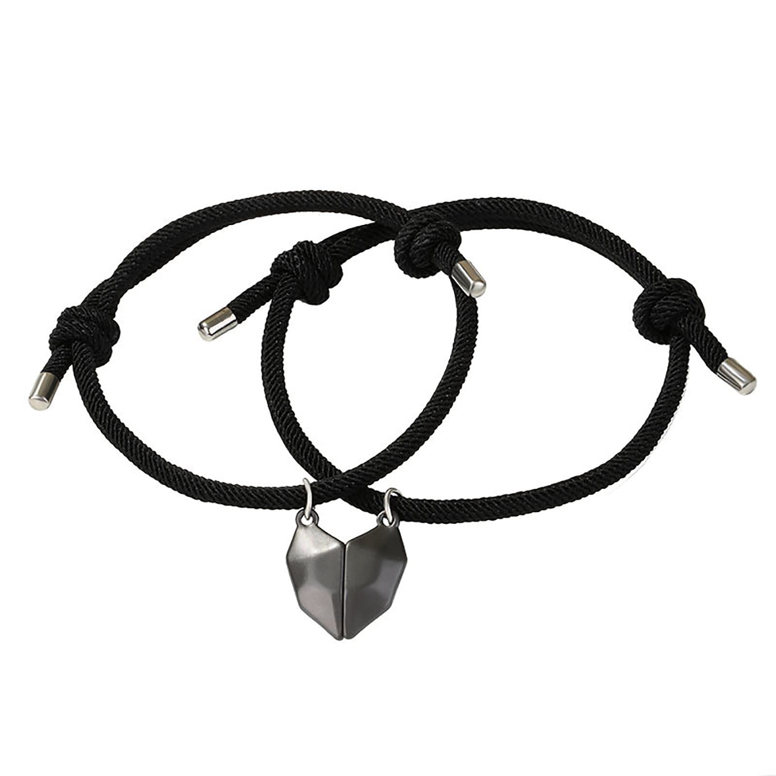Stylish Adjustable Couple Bracelets for Men & Women - Matching Love Stitch Stone Wishing Bracelet Set for Boyfriend & Girlfriend | Perfect for Anniversaries, Valentine's Day & Romantic Gifts