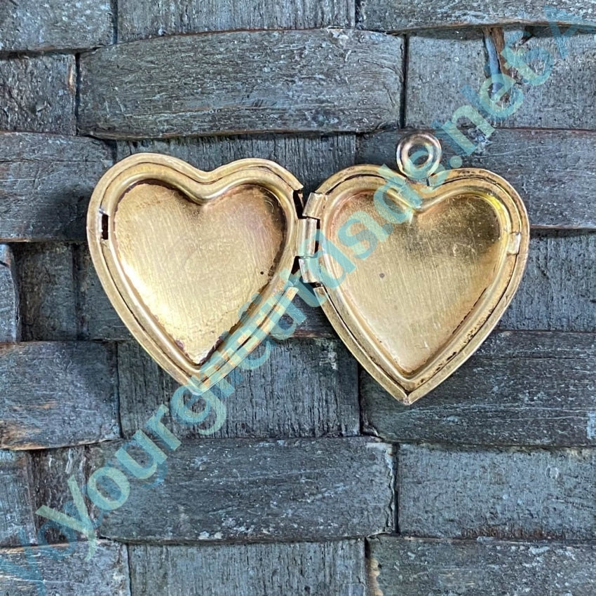 Vintage Gold Filled Sterling Silver Heart Locket Pendant Necklace - Perfect for Valentine's Day Gifts, Bridesmaid Jewelry & Romantic Keepsakes