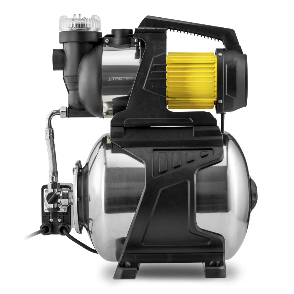 TROTEC TGP 1050 E 1000W Stainless Steel Water Pump for Home & Garden - 3300 l/h Capacity, Lawn Sprinkler System - Perfect for Irrigation, Pool Draining & Outdoor Water Transfer
