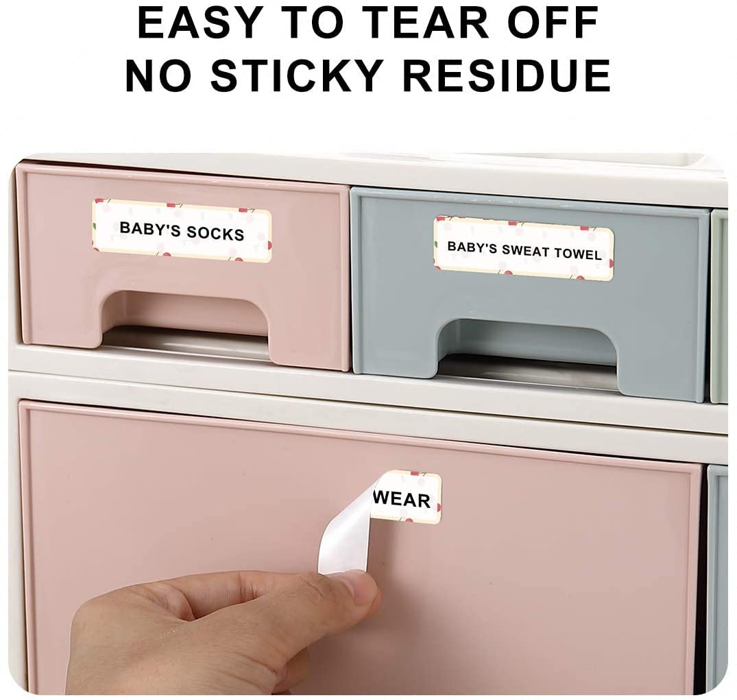 NIIMBOT D11 Label Maker Tape - 0.55 x 1.18 Inch Compatible Label Paper, 210PCS Transparent Sticker Roll for Office Organization, Shipping & Home Labeling