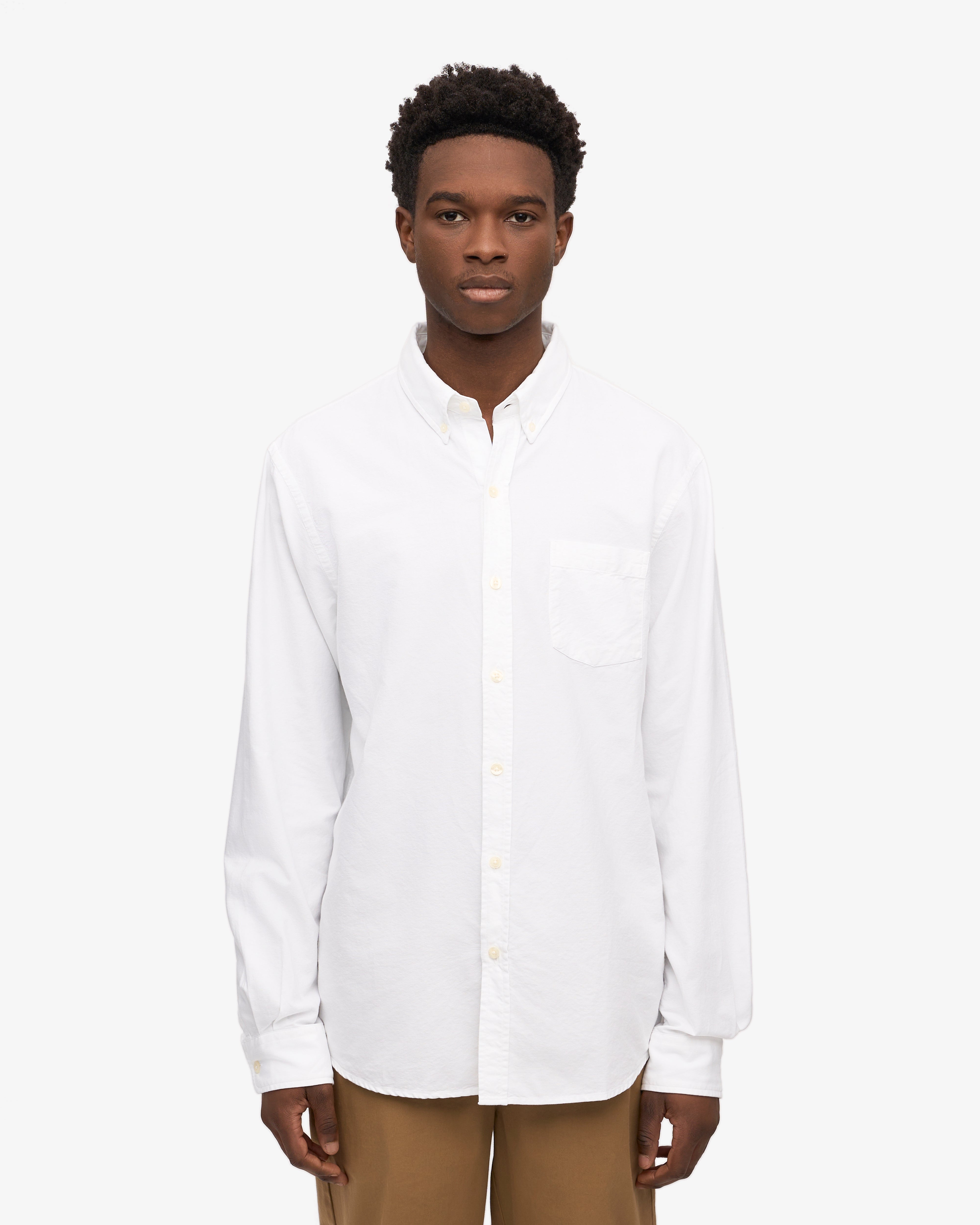 Organic Cotton Button Down Shirt for Men - Premium Quality Optical White Casual Dress Shirt - Perfect for Office, Business Meetings & Smart Casual Outfits