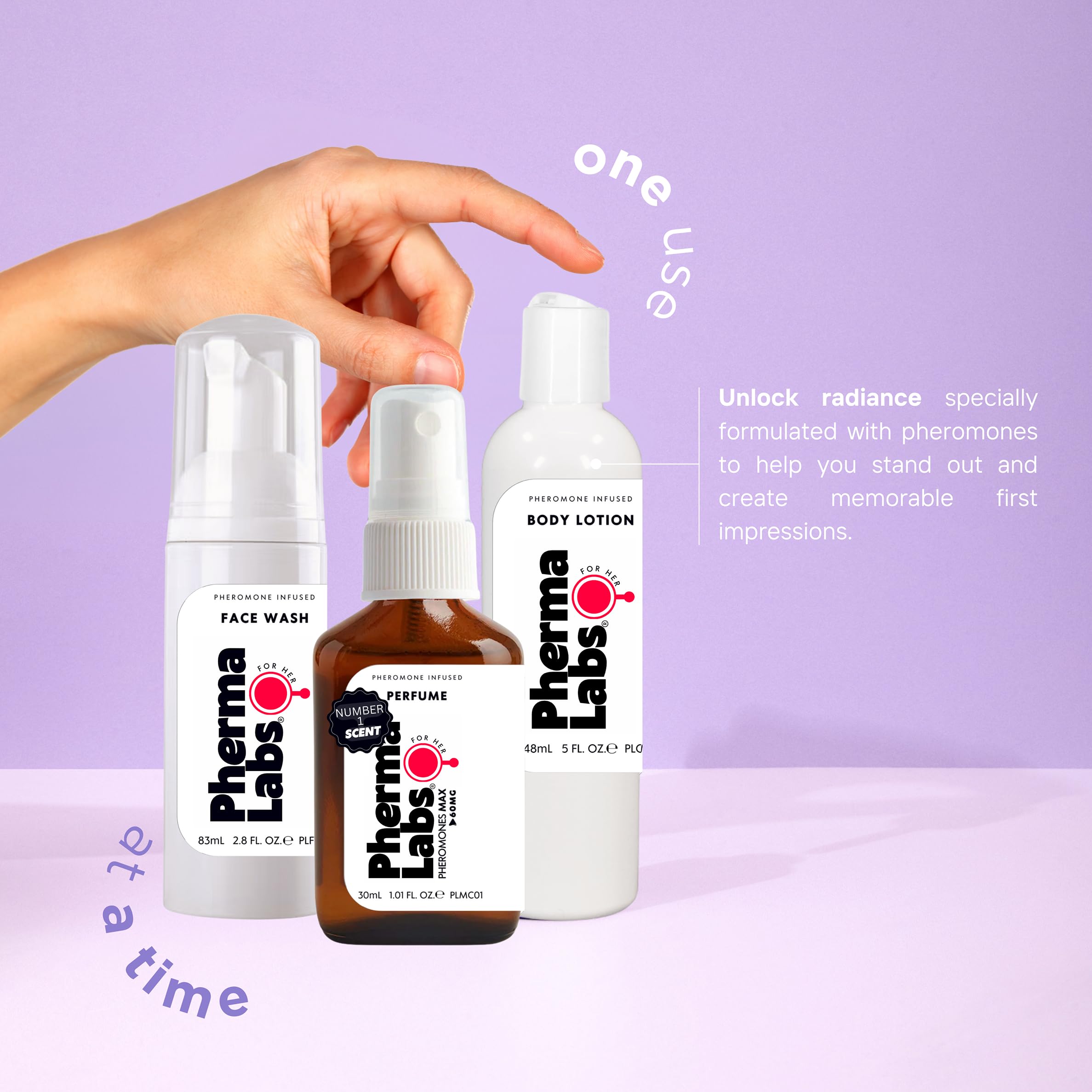Pheromone Perfume Set for Women - Seductive Fragrance, Face Wash & Body Lotion Gift Bundle (3-Piece) | Attract Men & Boost Confidence | Perfect for Date Night, Romantic Occasions & Special Events