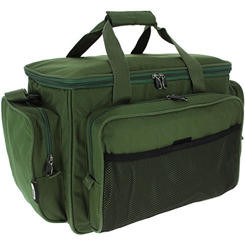 NGT Insulated Carryall Tote Bag - Large Green Cooler Lunch Bag for Work, Picnic & Beach - Leakproof & Durable Thermal Shopping Tote with Zipper Closure