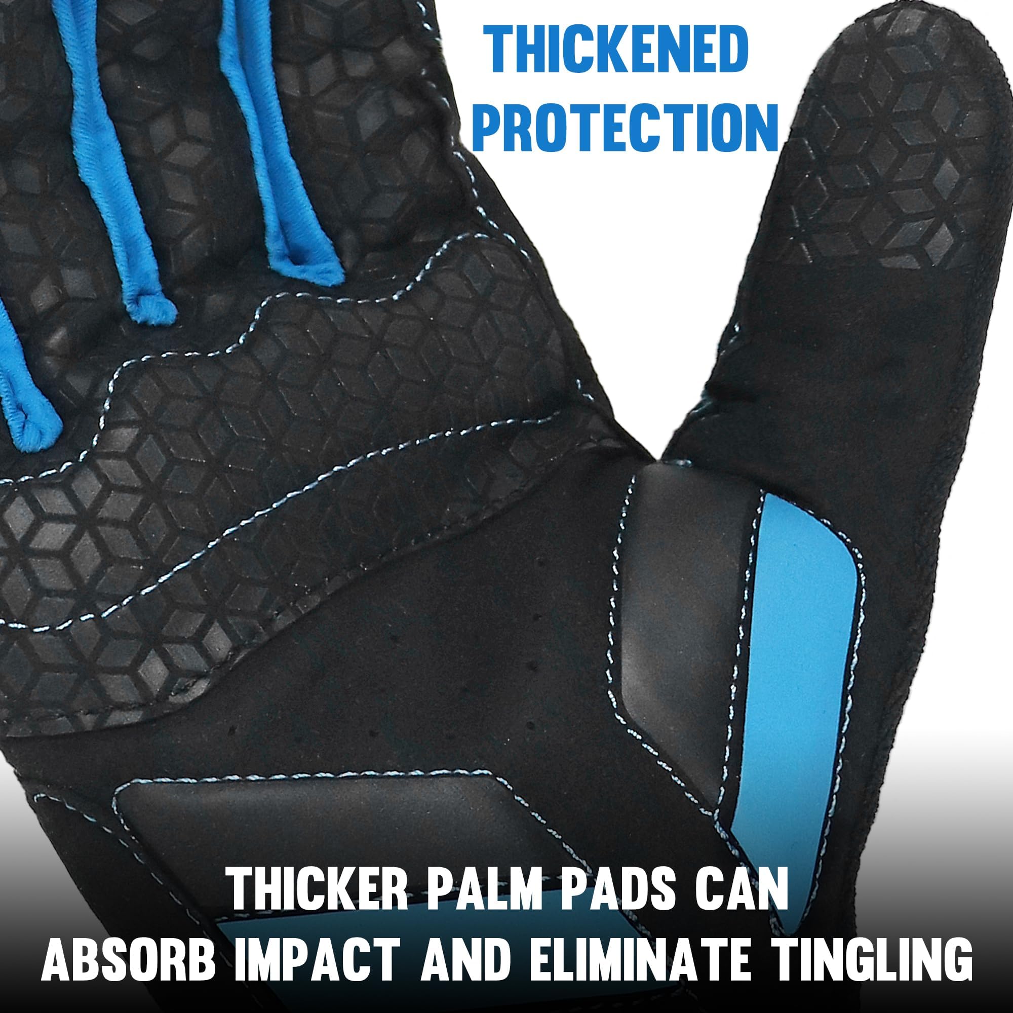 HLDD HANDLANDY Men's Baseball & Softball Batting Gloves - Breathable & Flexible Adult Training Gloves for Hitting Practice, Games & Field Training (Black/White)