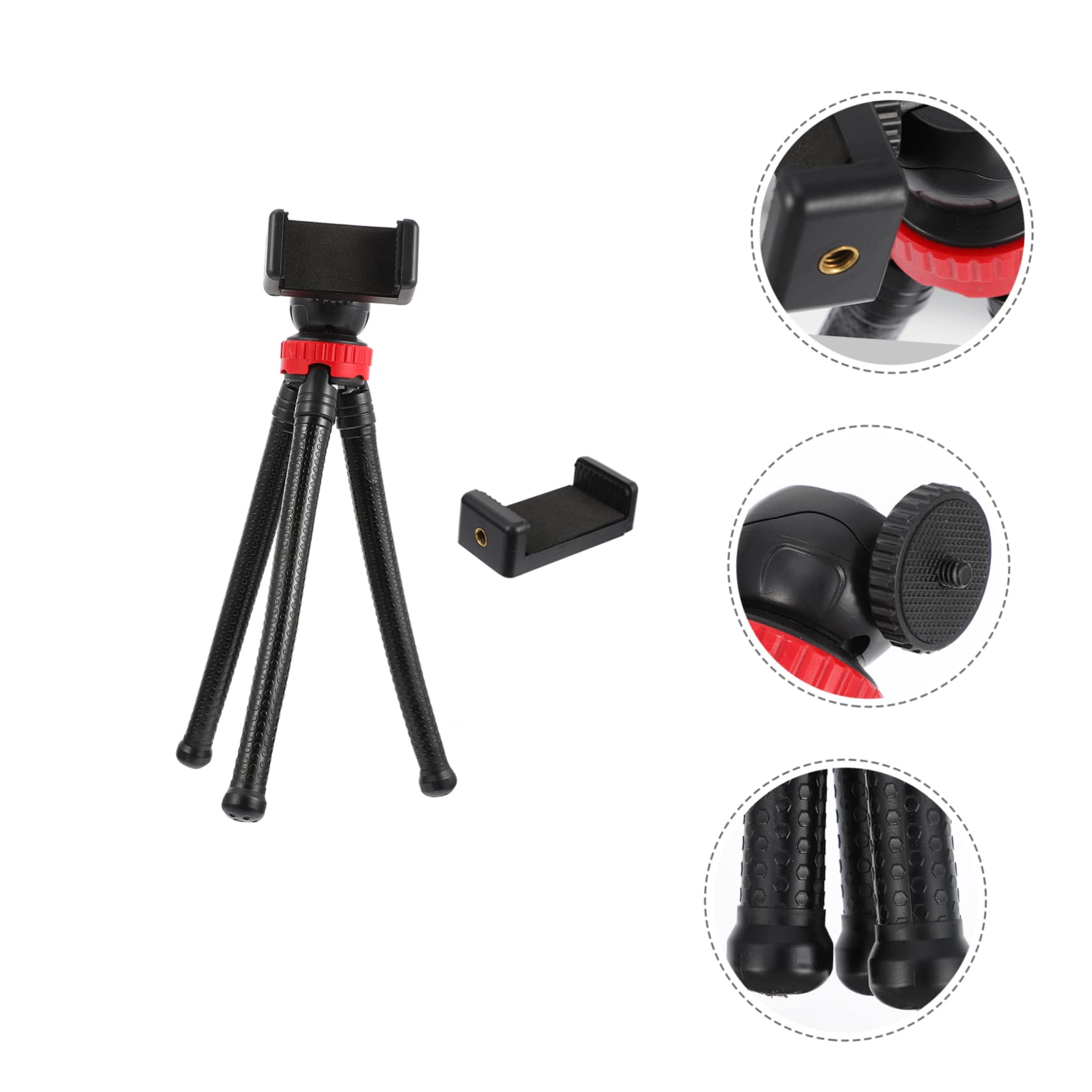 Homoyoyo 3-Pack Flexible Octopus Tripod Stand for Phone & Camera - Mini Desktop Tripod with High Elastic Glue Screw for Selfie, Vlogging, DSLR & Smartphone - Perfect for Travel, YouTube, Live Streaming & Photography