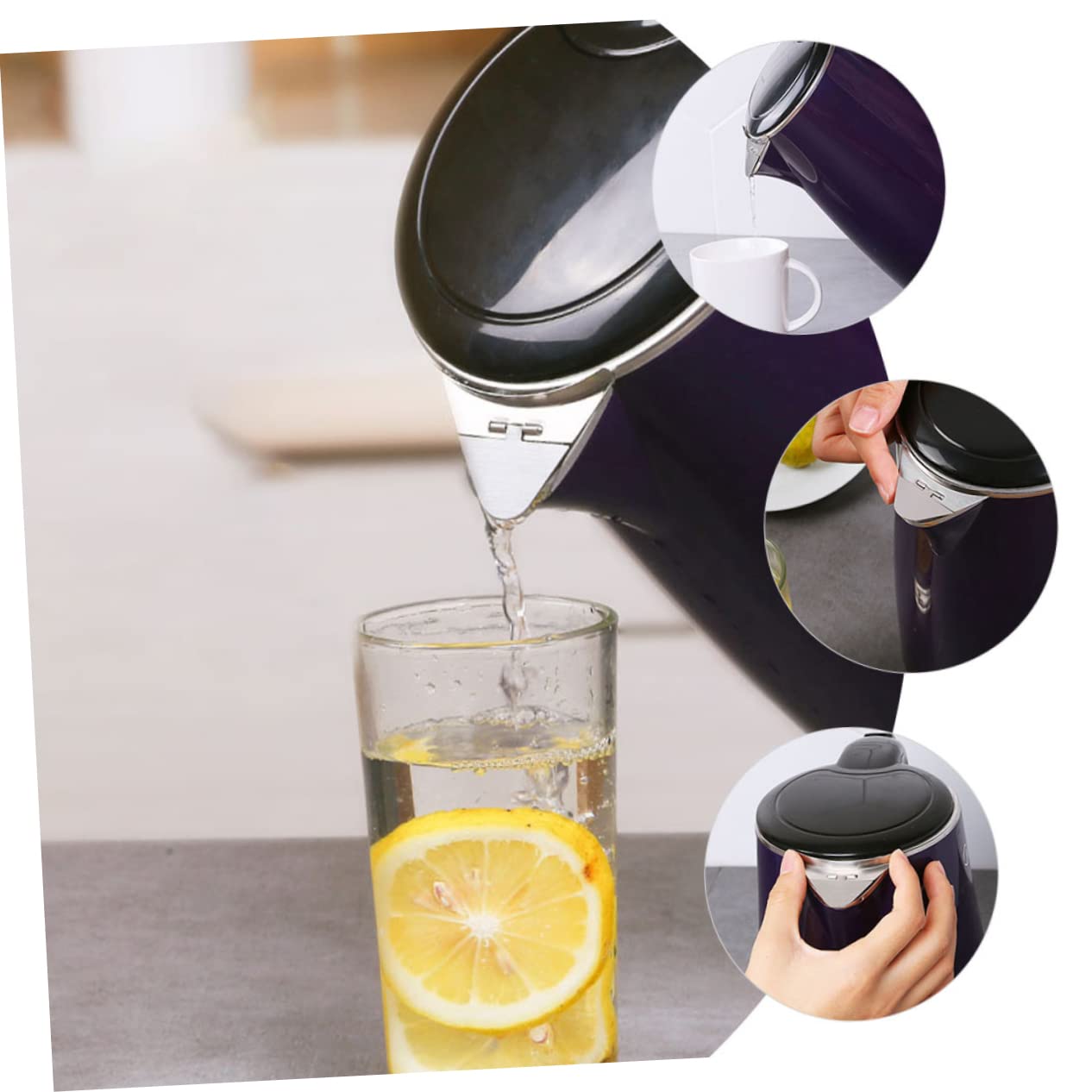 3pcs Leakproof Kettle Dust Cover - Electric Kettle Spout Cover & Tea Kettle Lid - Heat Resistant Blender Dust Protector for Kitchen Appliances - Perfect for Tea Kettles, Coffee Makers & Hot Water Dispensers