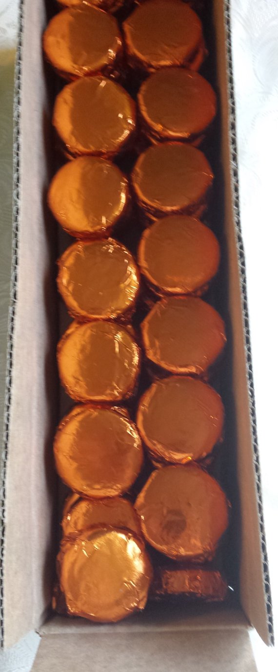 Delicious Chocolate Covered Cookies - 100 Pieces in Orange Foil Wrapper | Perfect for Holiday Gifts, Party Favors & Office Snacks