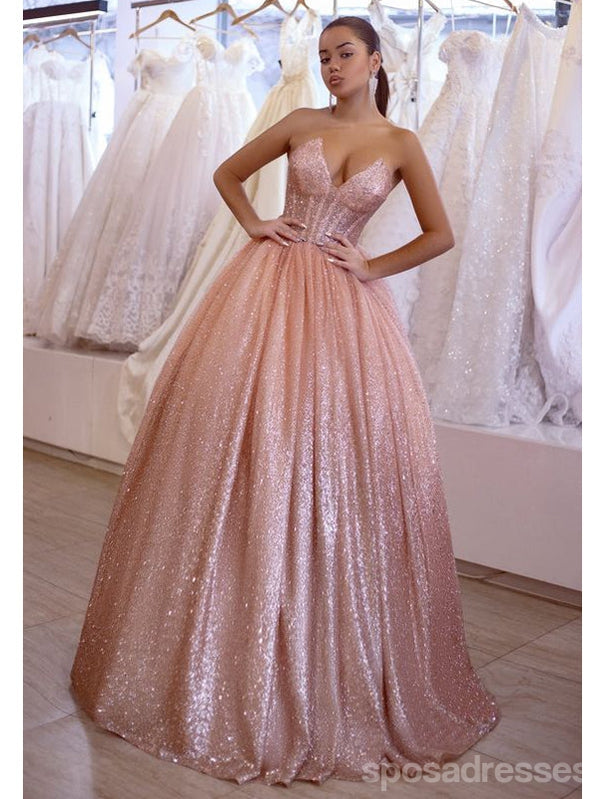 Elegant Pink A-Line V-Neck Maxi Long Prom Dress for Women - Formal Evening Gown for Homecoming, Wedding, and Special Occasions