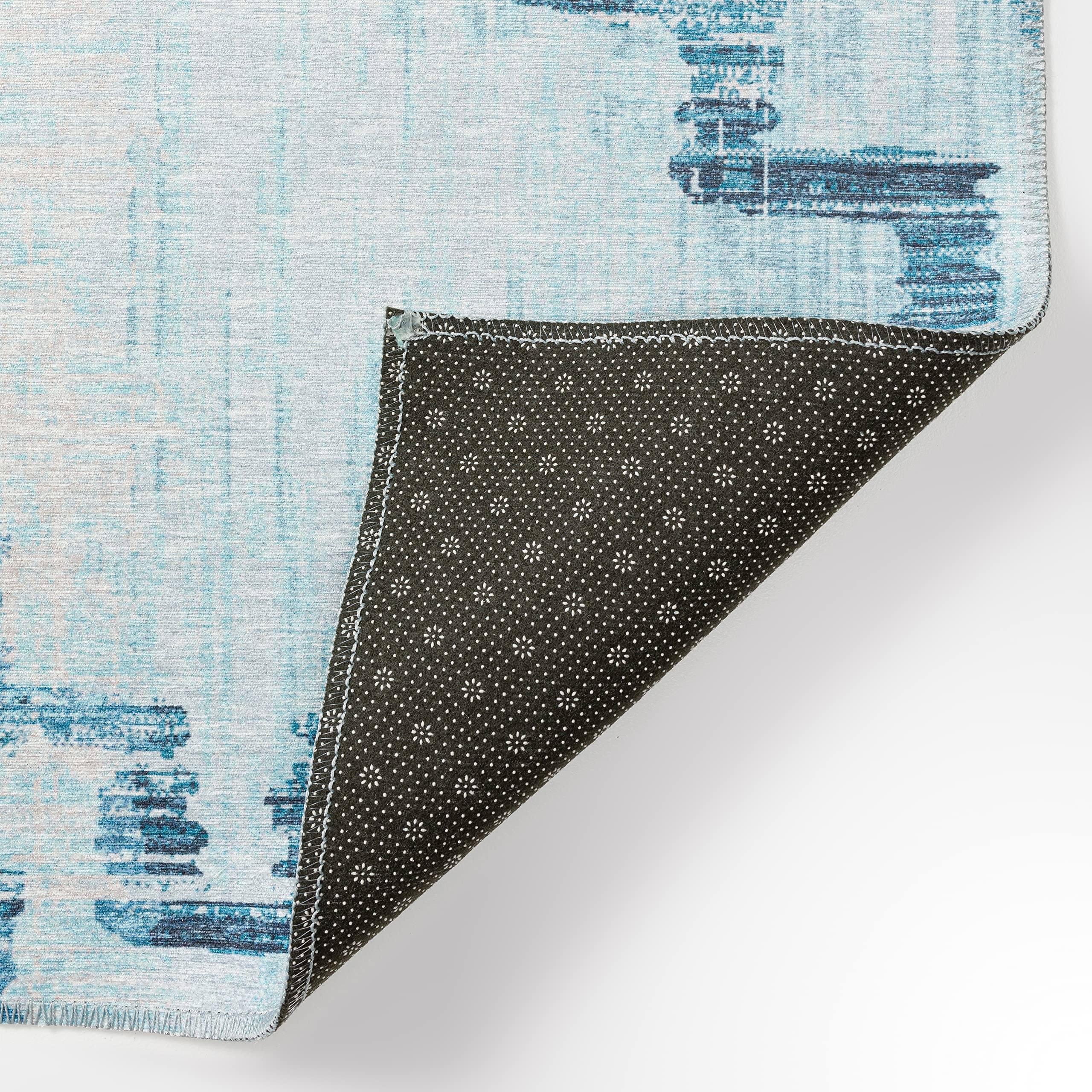 Addison Rugs Yuma AYU45 Blue 8' x 8' Square Area Rug - Soft Plush Living Room Carpet for Bedroom, Dining Room & Home Decor